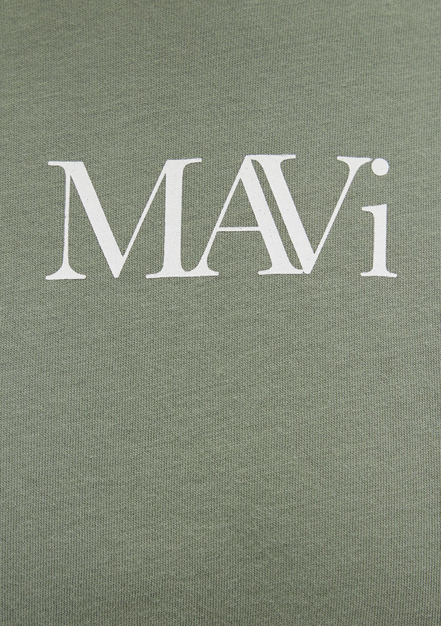 Mavi Mavi Logo Baskılı Yeşil Tişört Regular Fit / Normal Kesim 1611594-81976