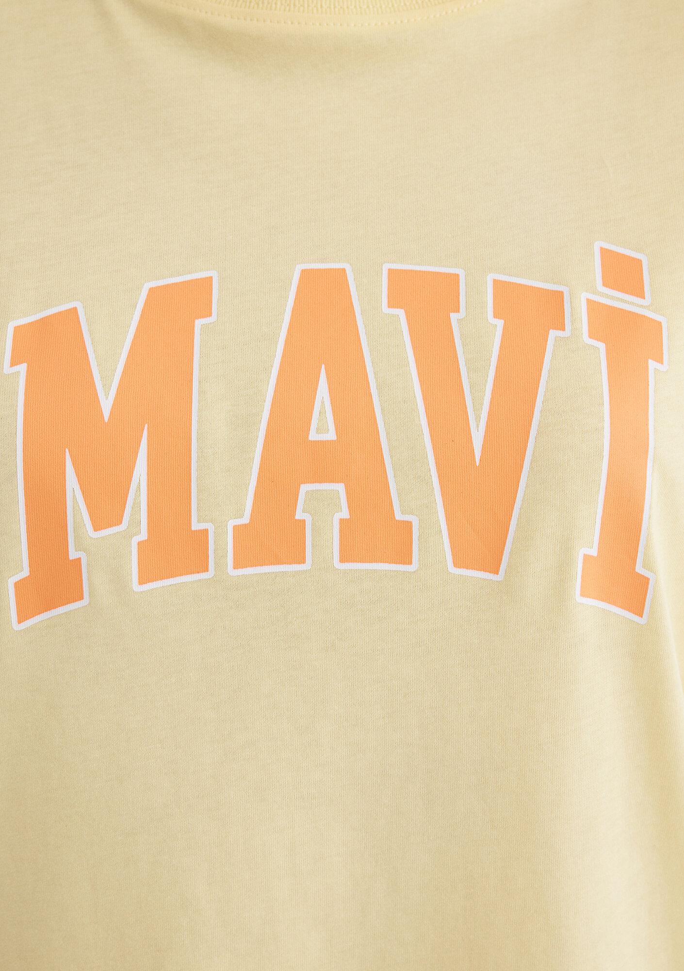 Mavi Mavi Logo Baskılı Sarı Tişört Oversize / Geniş Kesim 1600843-71315