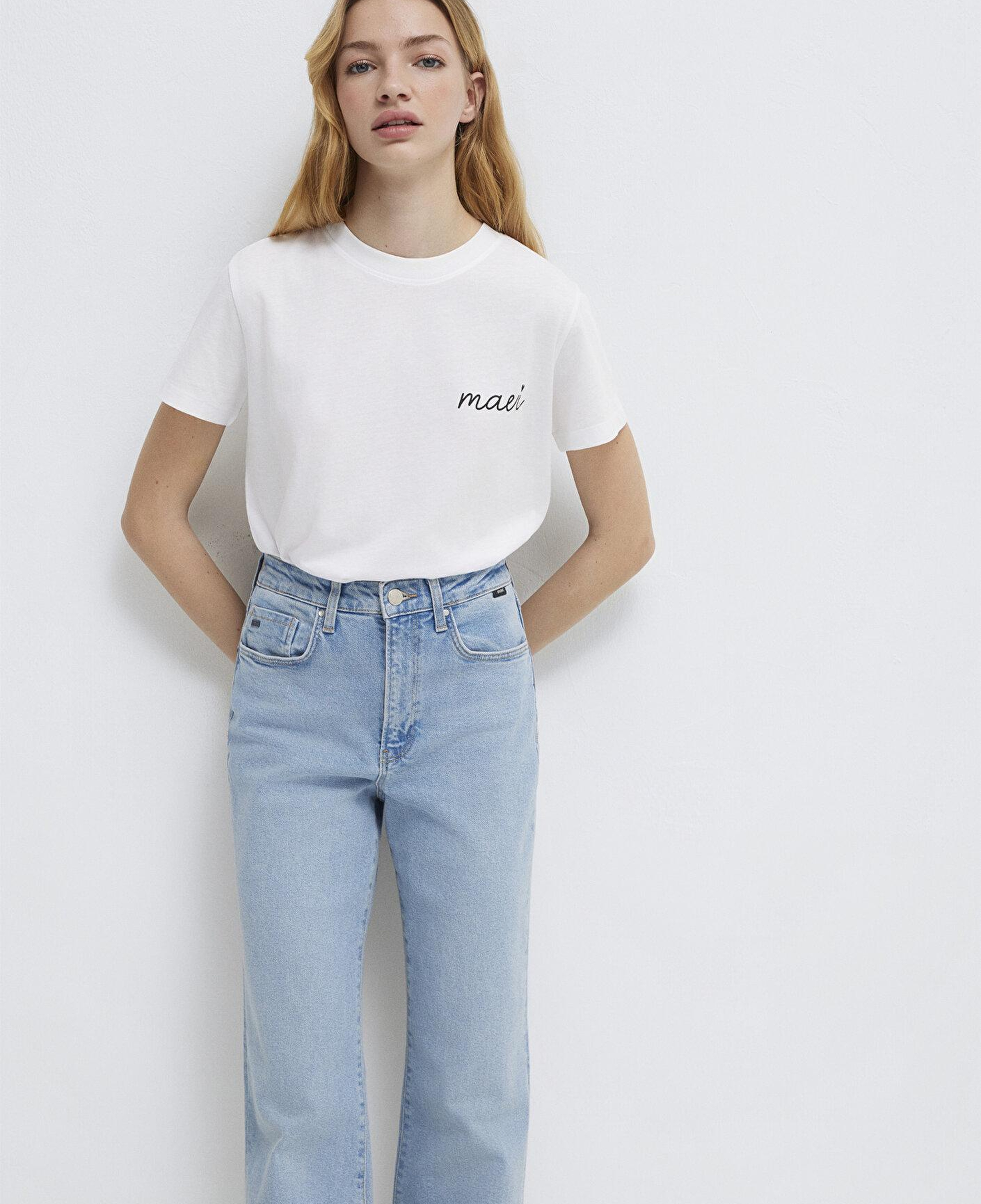Mavi Mavi Logo Baskılı Beyaz Tişört Semi Slim Fit / Yarı Dar Kesim 1612962-620