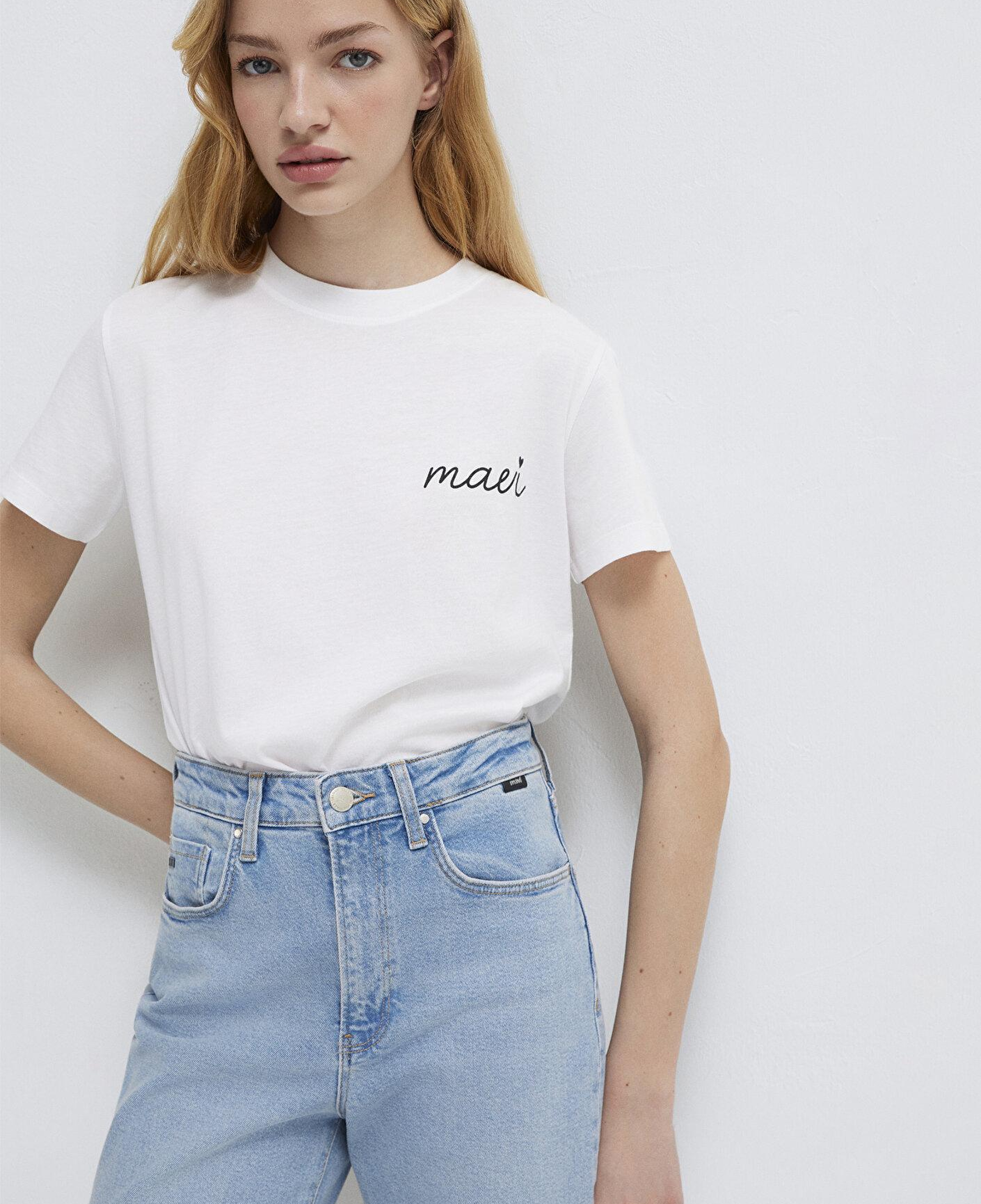 Mavi Mavi Logo Baskılı Beyaz Tişört Semi Slim Fit / Yarı Dar Kesim 1612962-620