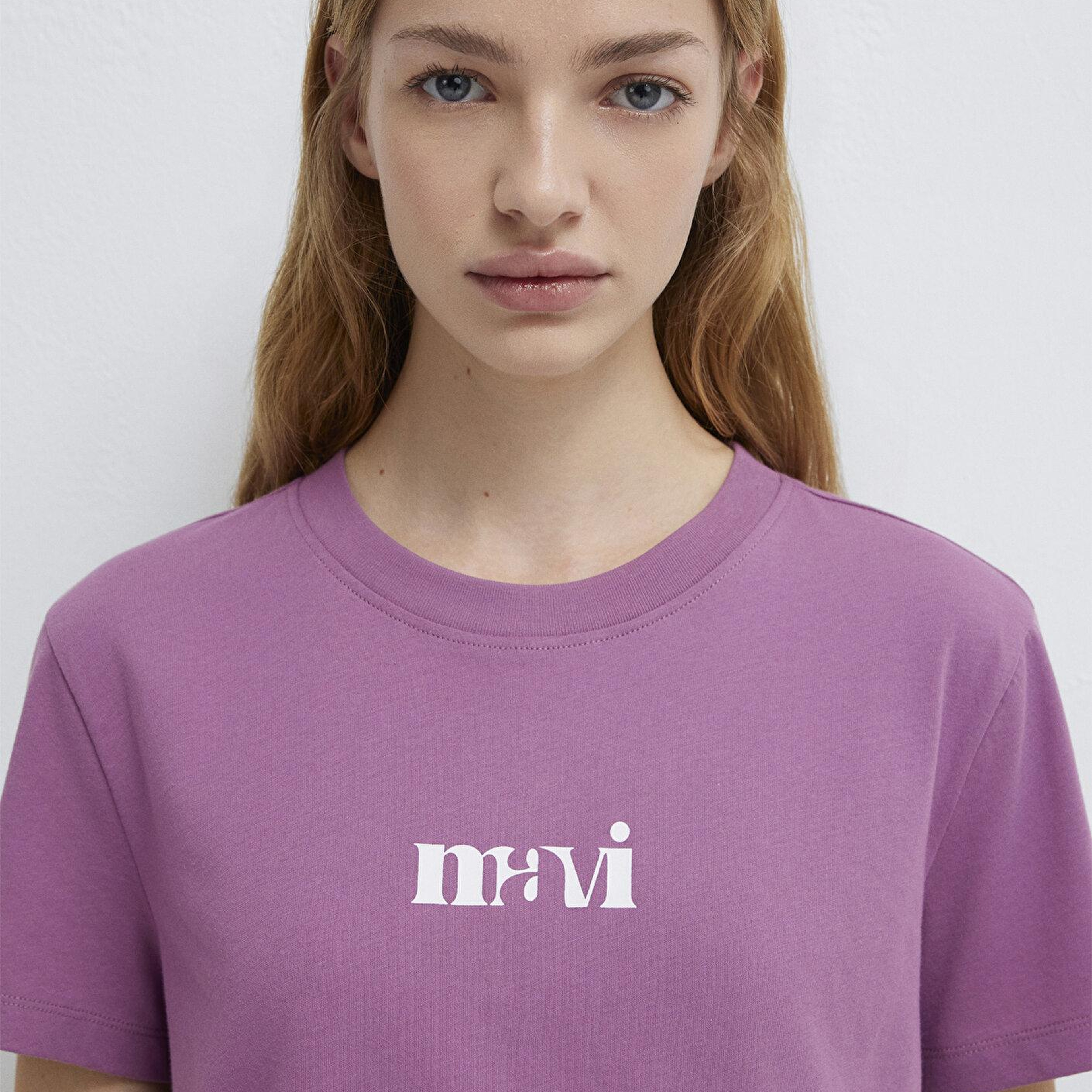 Mavi Mavi Baskılı Mor Tişört Regular Fit / Normal Kesim 1612241-70987