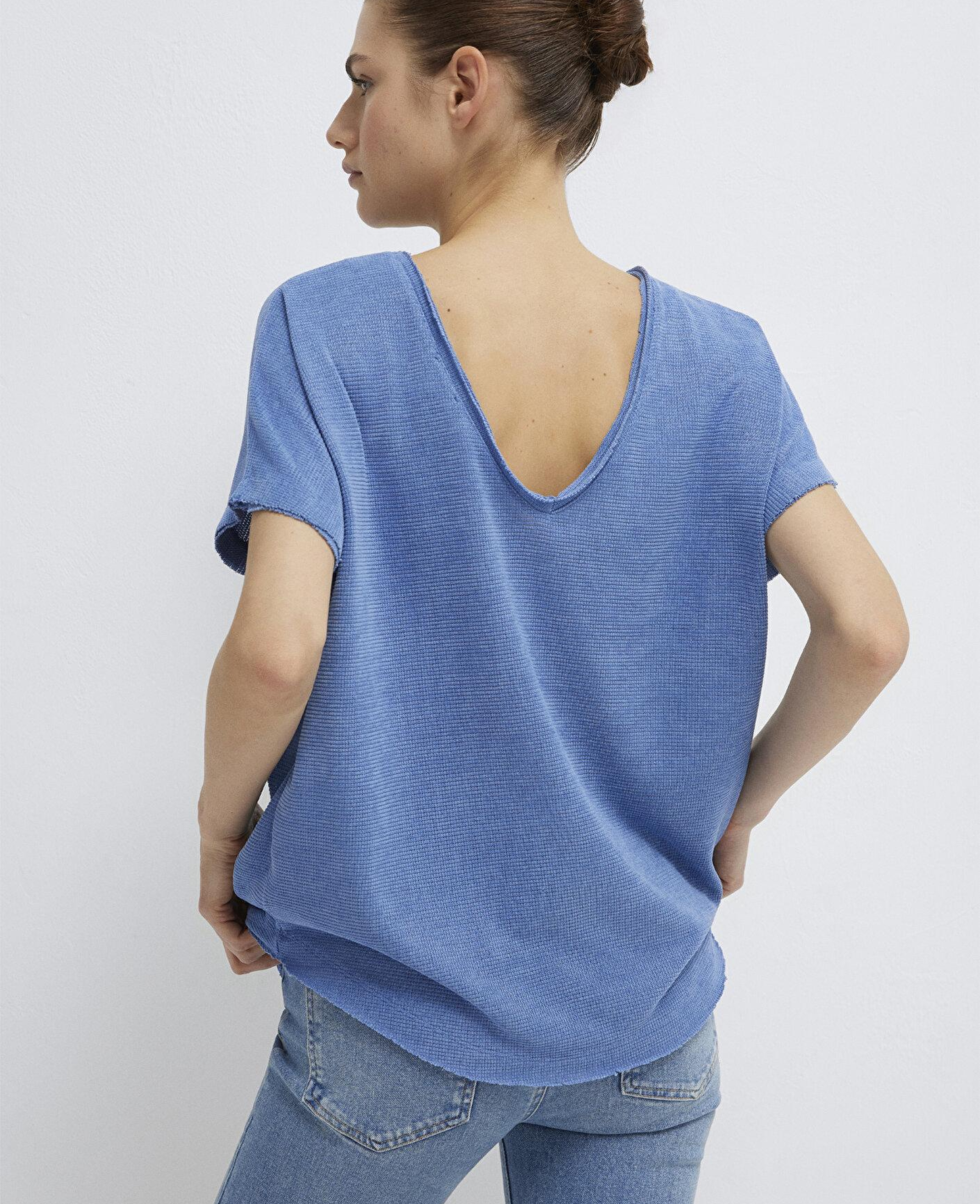 Mavi Dokulu Mavi Basic Tişört Loose Fit / Bol Rahat Kesim 167311-70853