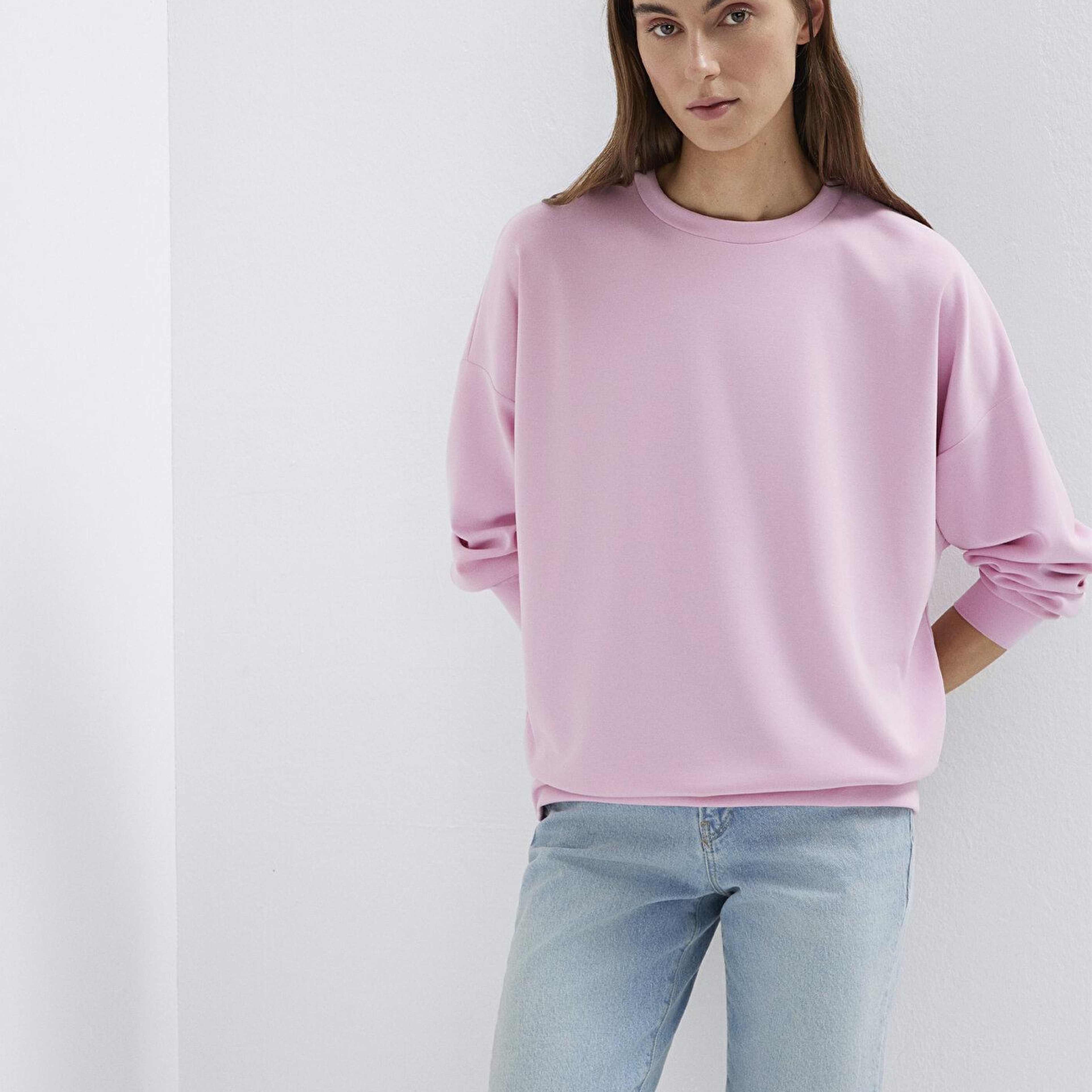 Mavi Soft-Premium Pembe (TENCEL™) Modal Karışımlı Sweatshirt 168837-71117