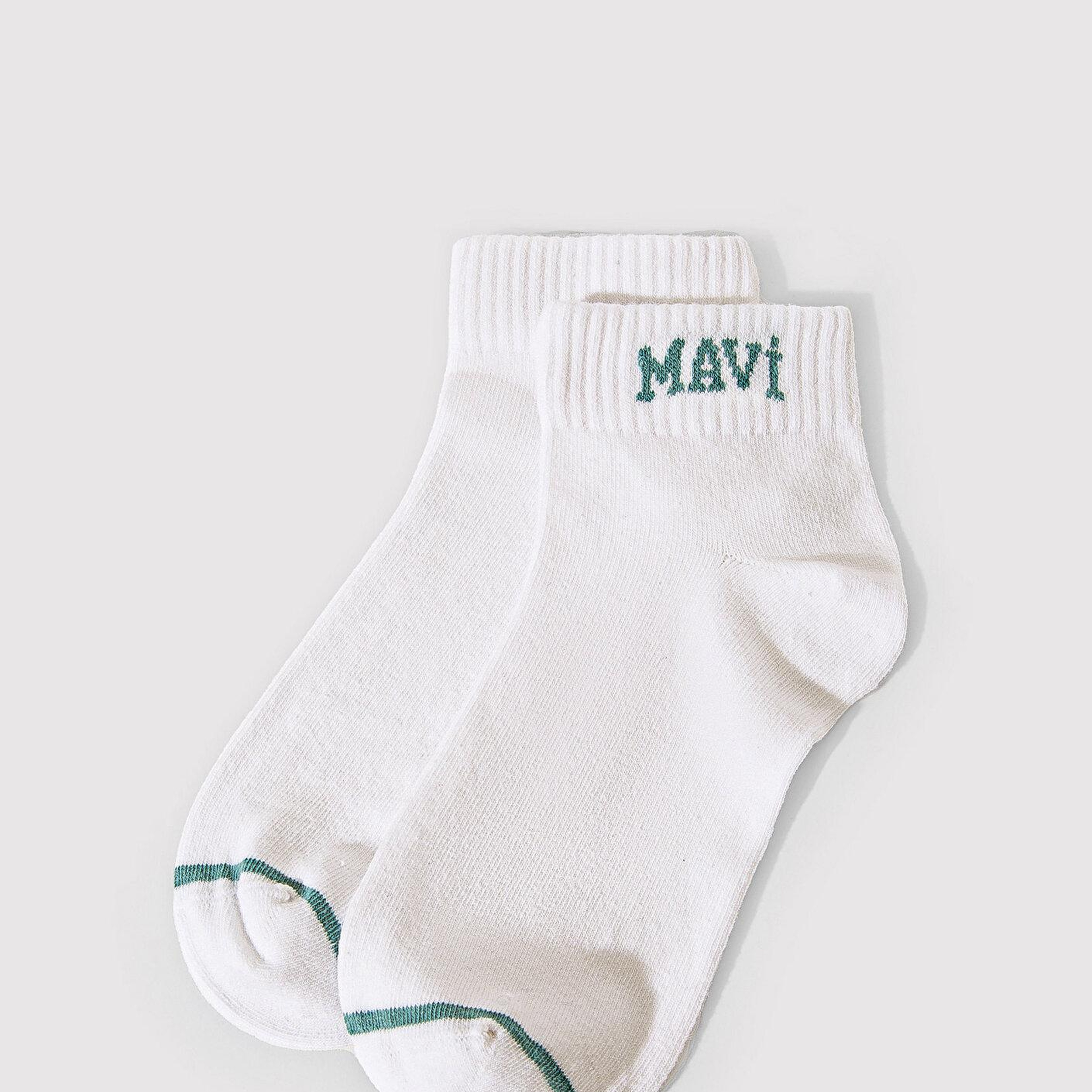 Mavi Mavi Logo Detaylı Ekru Patik Çorap 1912785-20843