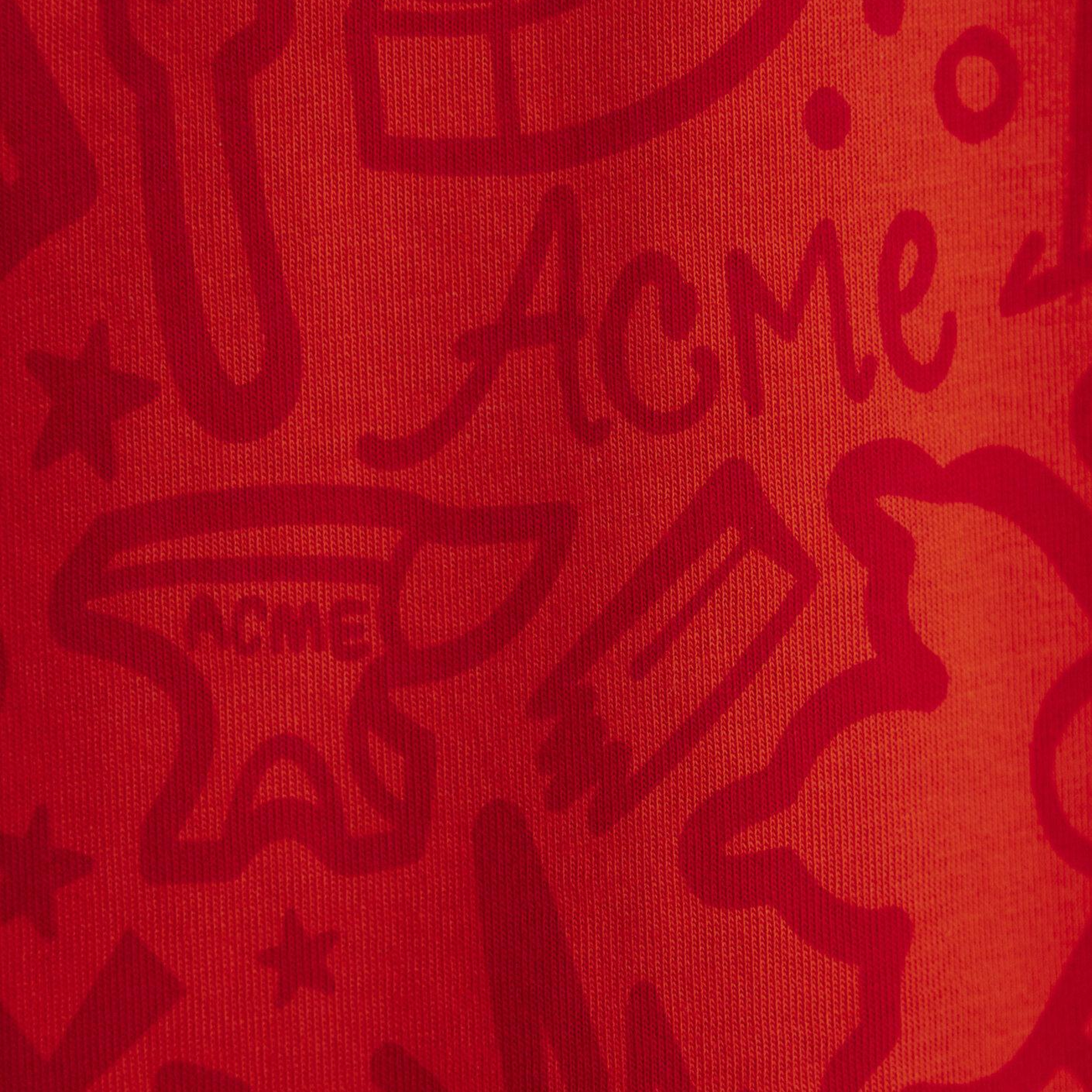 Mavi Coyote Baskılı Kırmızı Tişört Loose Fit / Bol Rahat Kesim 0611244-70471