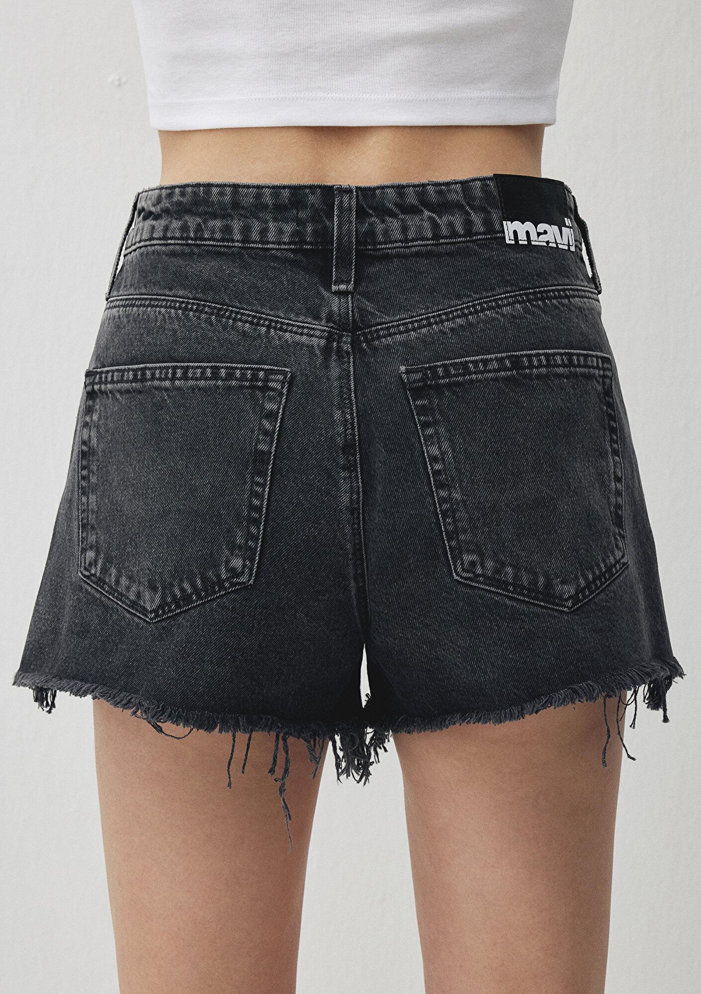 Mavi Cherry 90lar Antrasit Jean Şort 1410022-87071