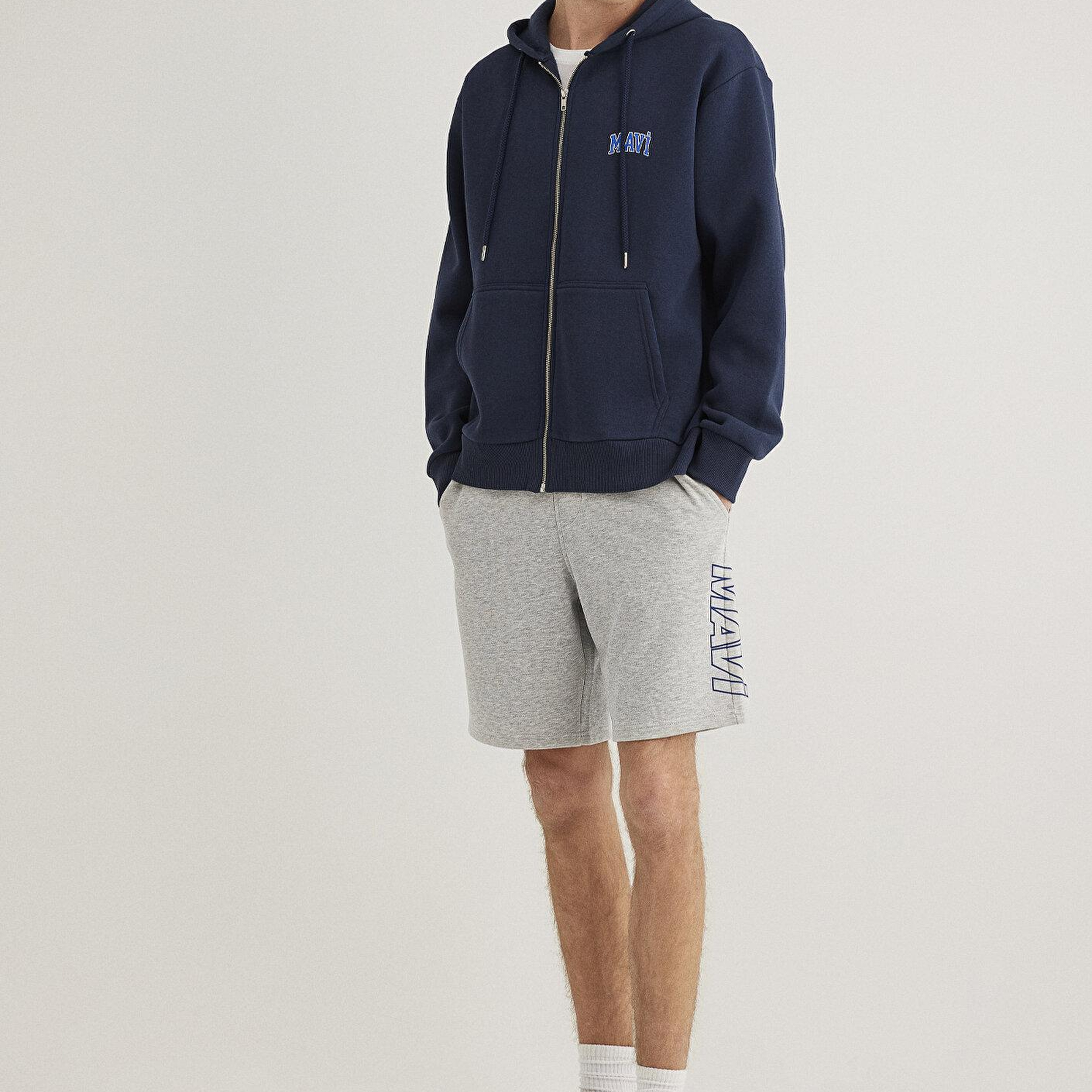 Mavi Mavi Baskılı Gri Şort 0410225-80196