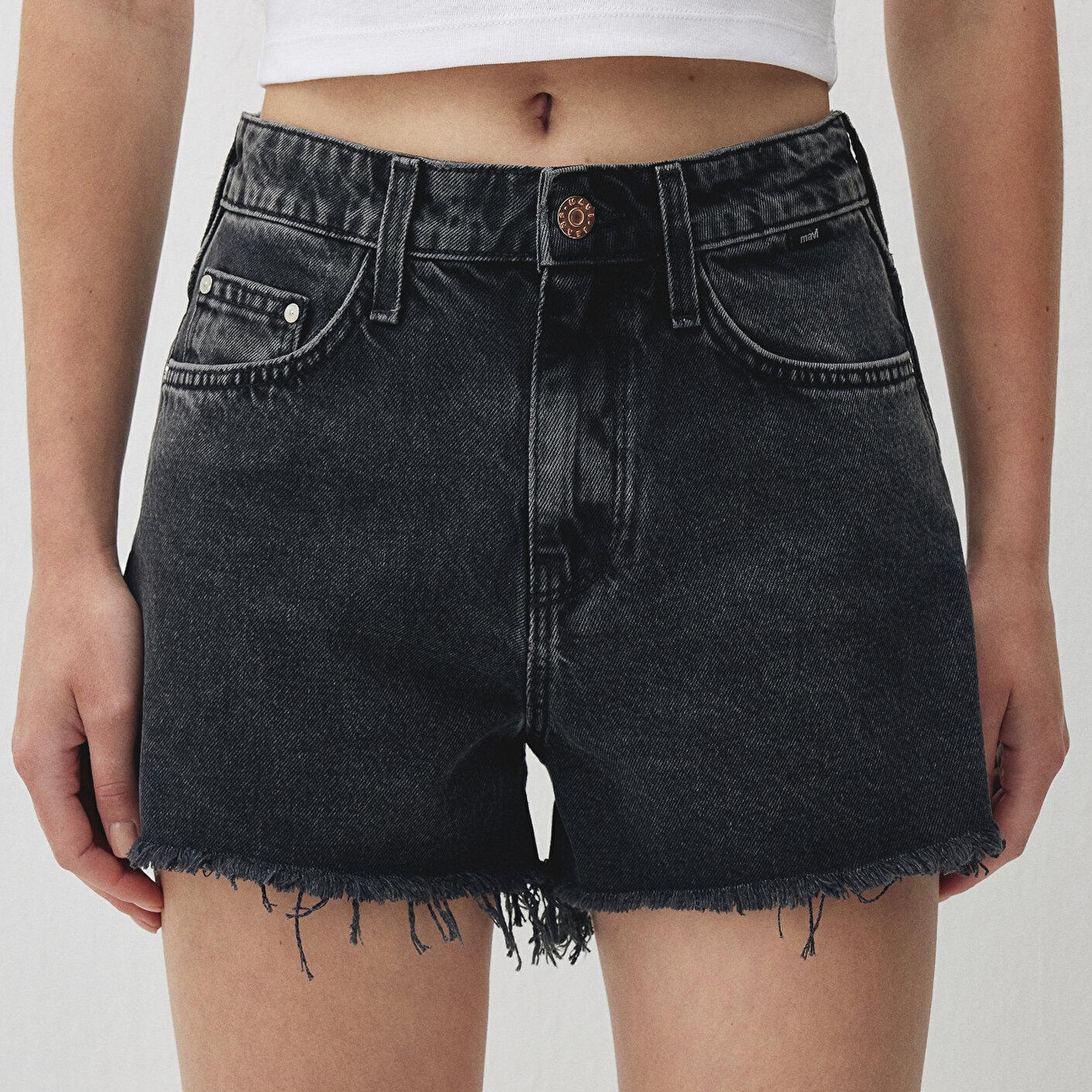 Mavi Cherry 90lar Antrasit Jean Şort 1410022-87071