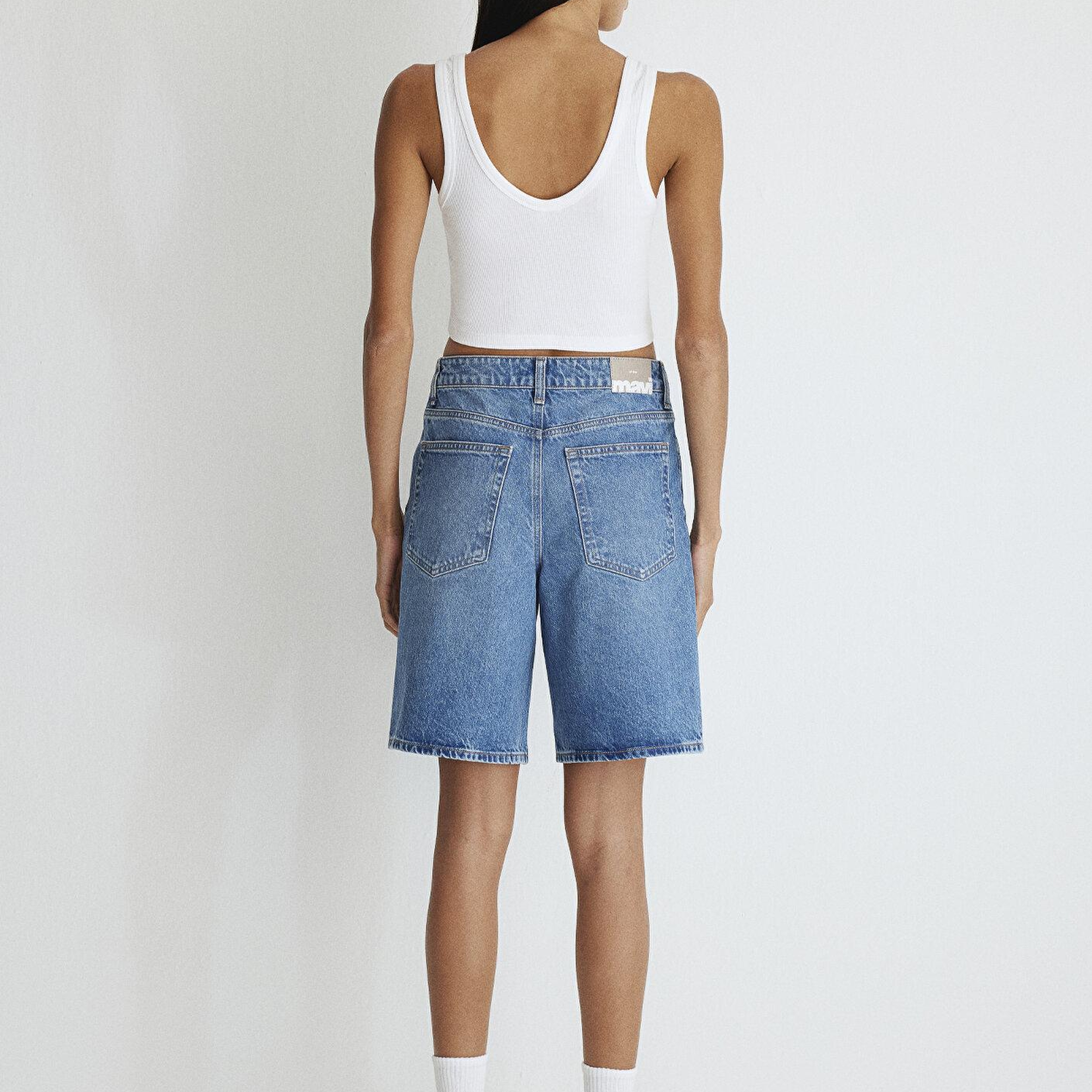 Mavi Melinda Real Blue Indigo Mavisi Jean Şort 1410144-87086