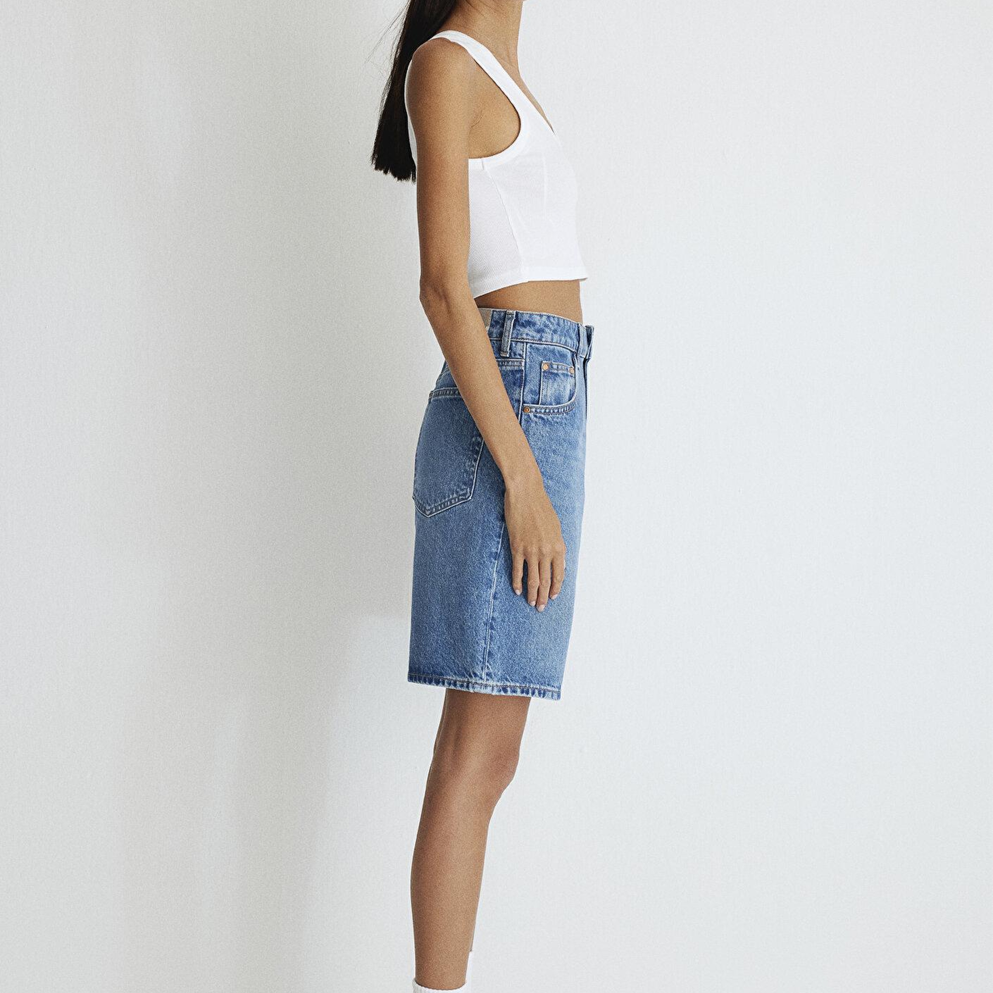 Mavi Melinda Real Blue Indigo Mavisi Jean Şort 1410144-87086