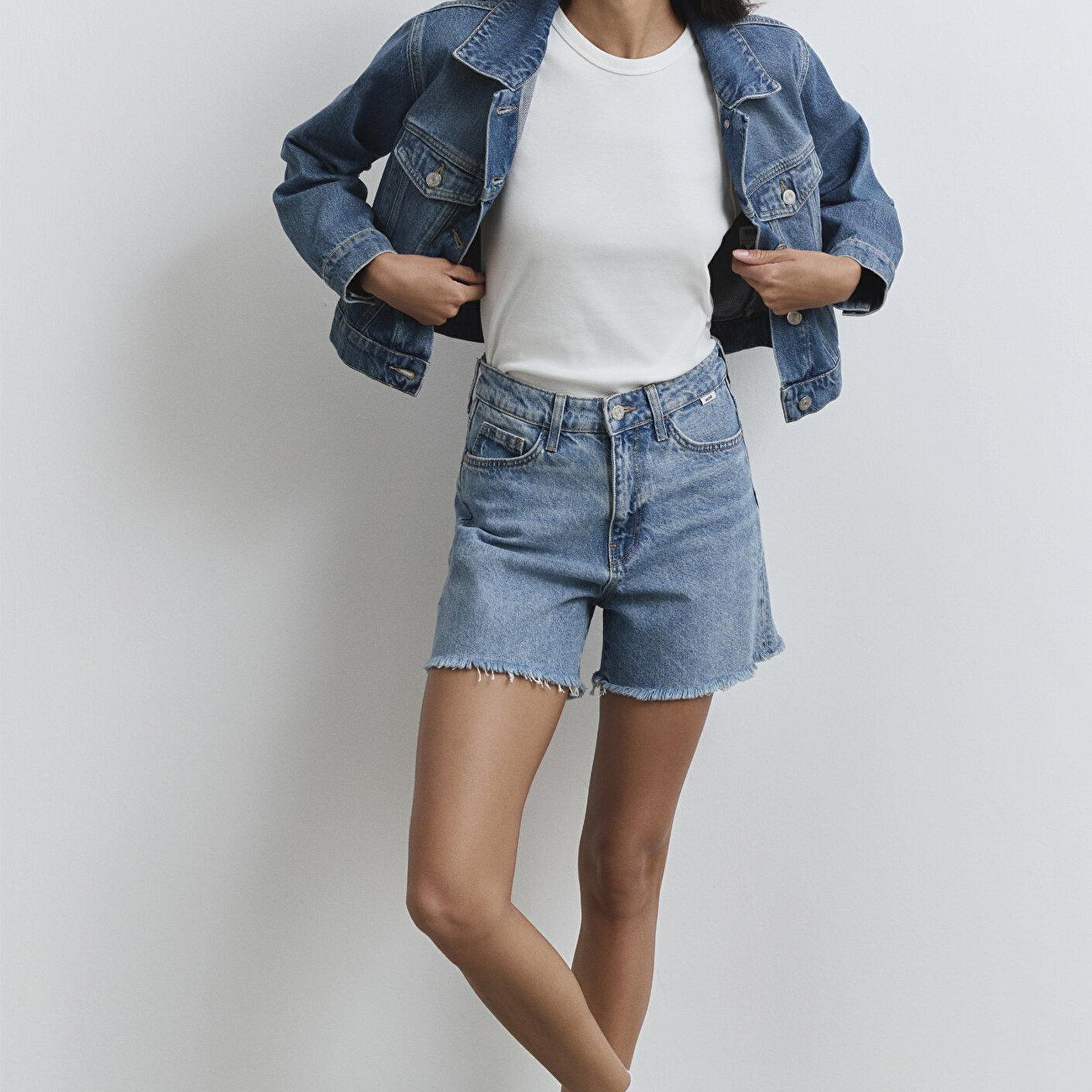 Mavi Millie 90lar İndigo Mavisi Jean Şort 1458987073