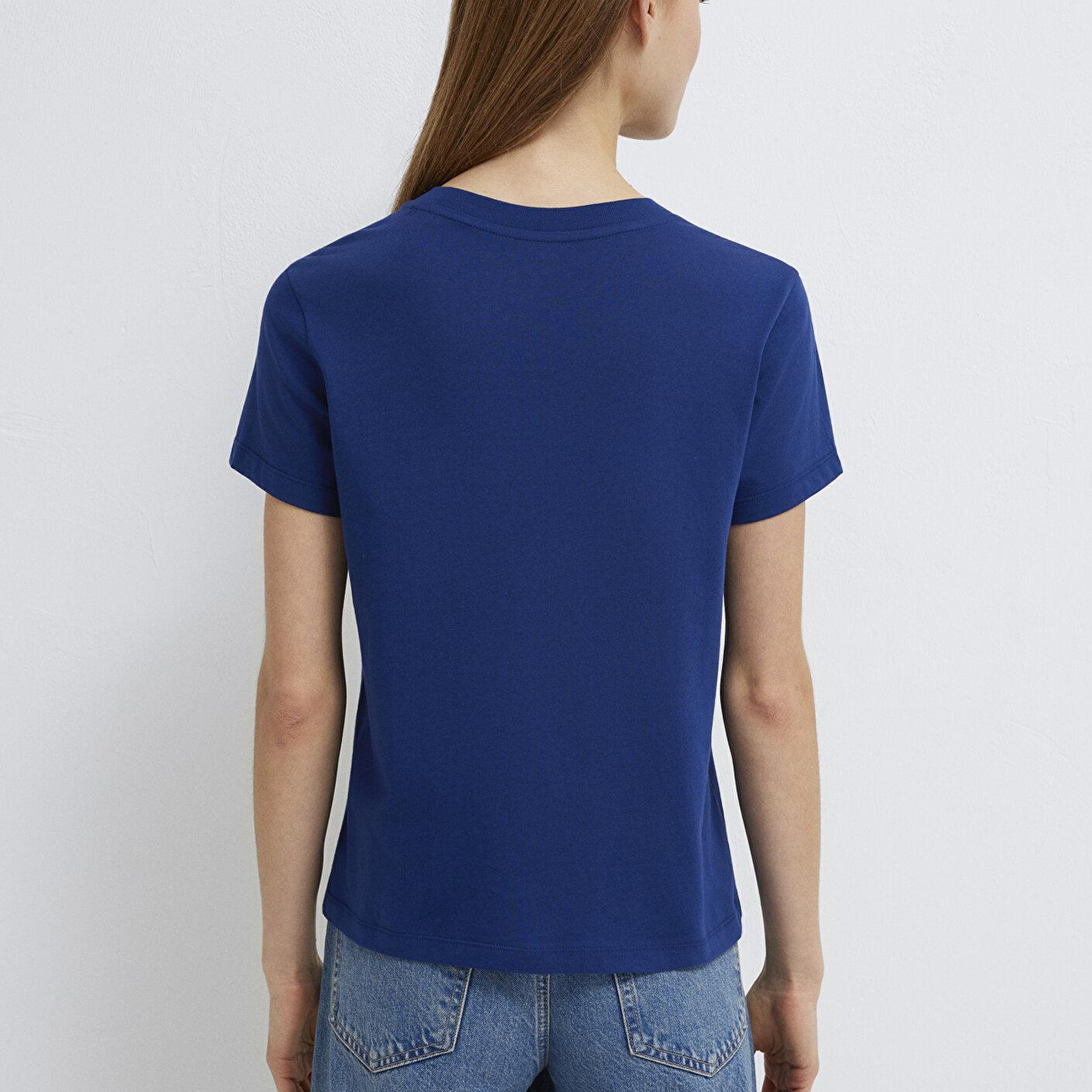 Mavi Mavi Logo Baskılı Lacivert Tişört Semi Slim Fit / Yarı Dar Kesim 1601185-70722