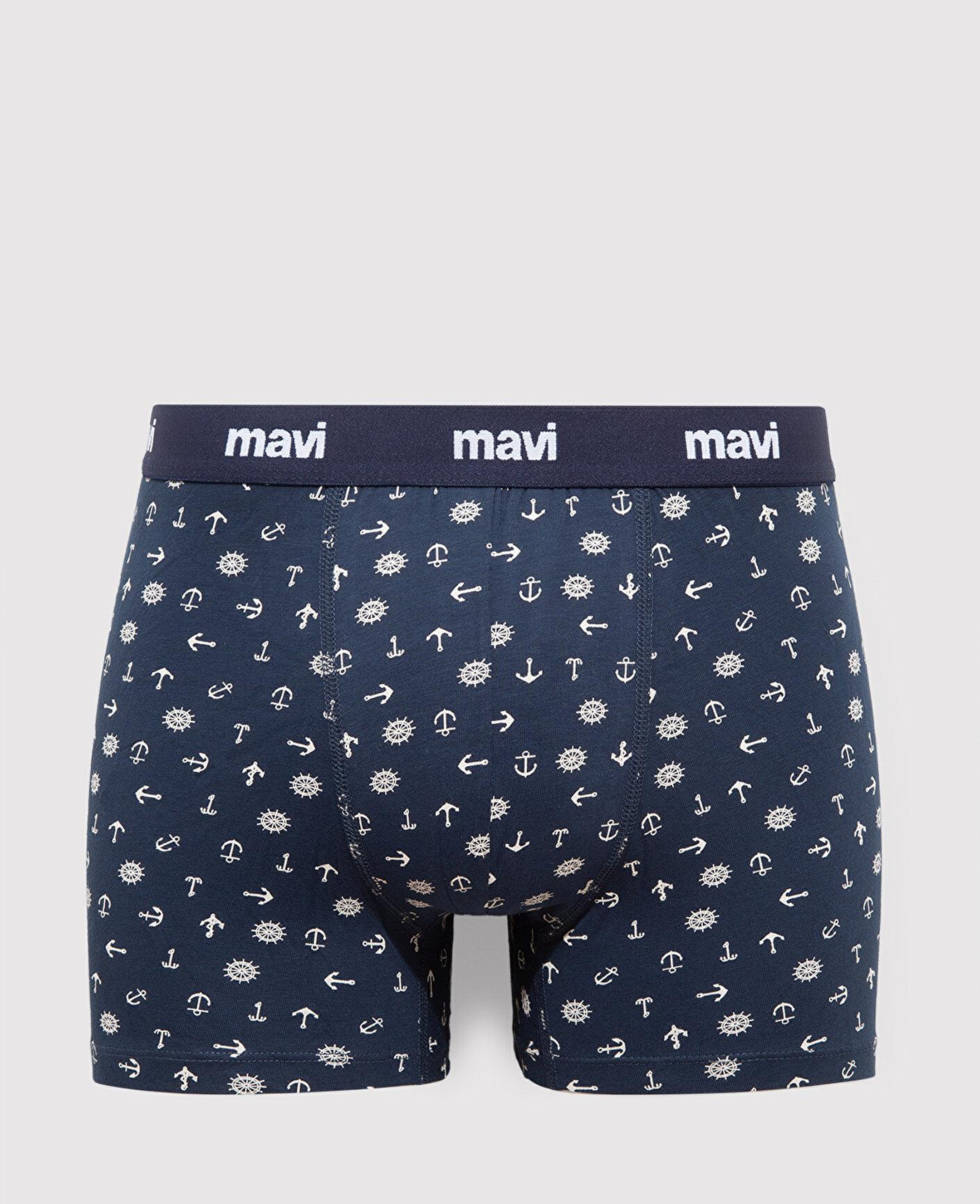 Mavi 3lü Baskılı Lacivert Boxer  0911505-70490