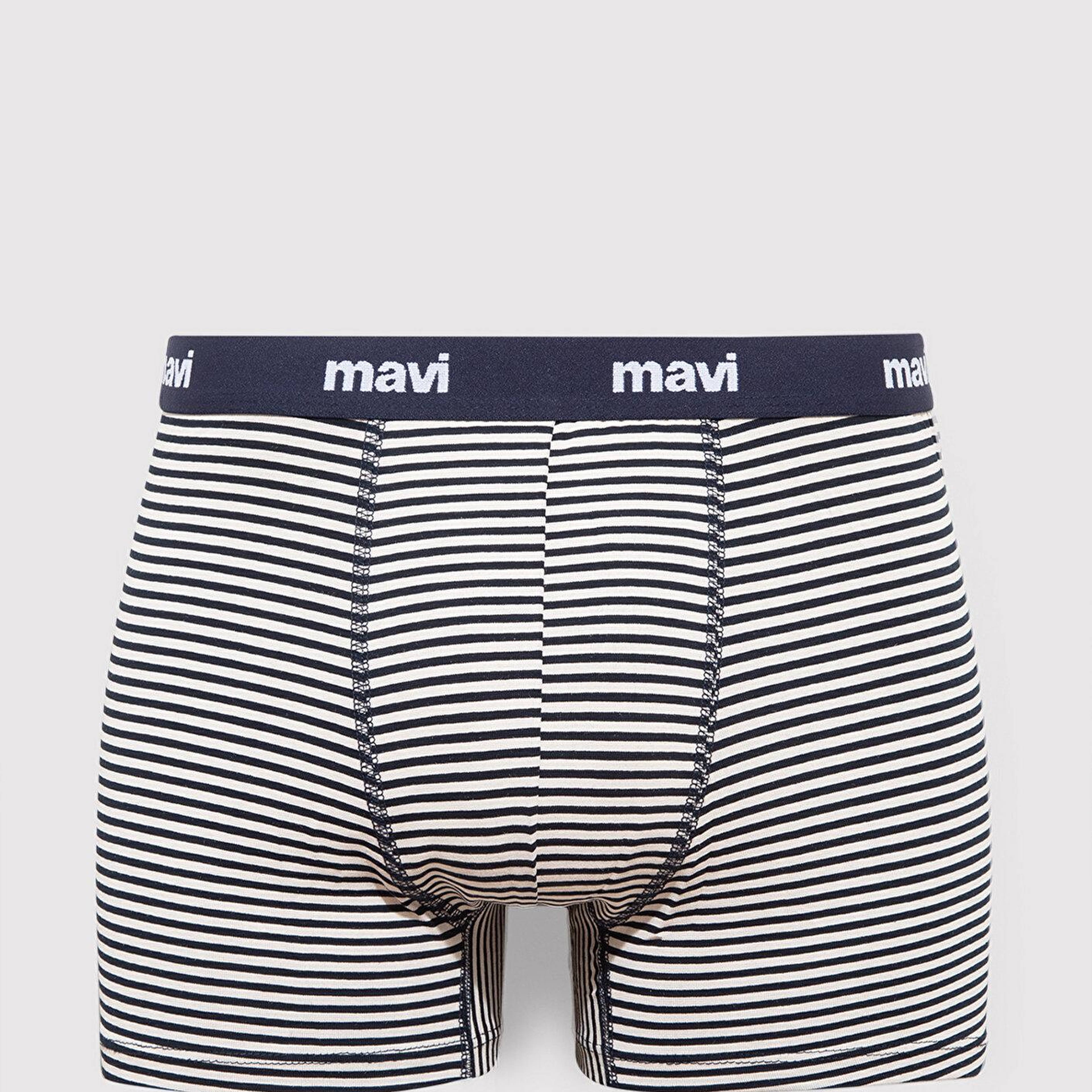 Mavi 3lü Baskılı Lacivert Boxer  0911505-70490