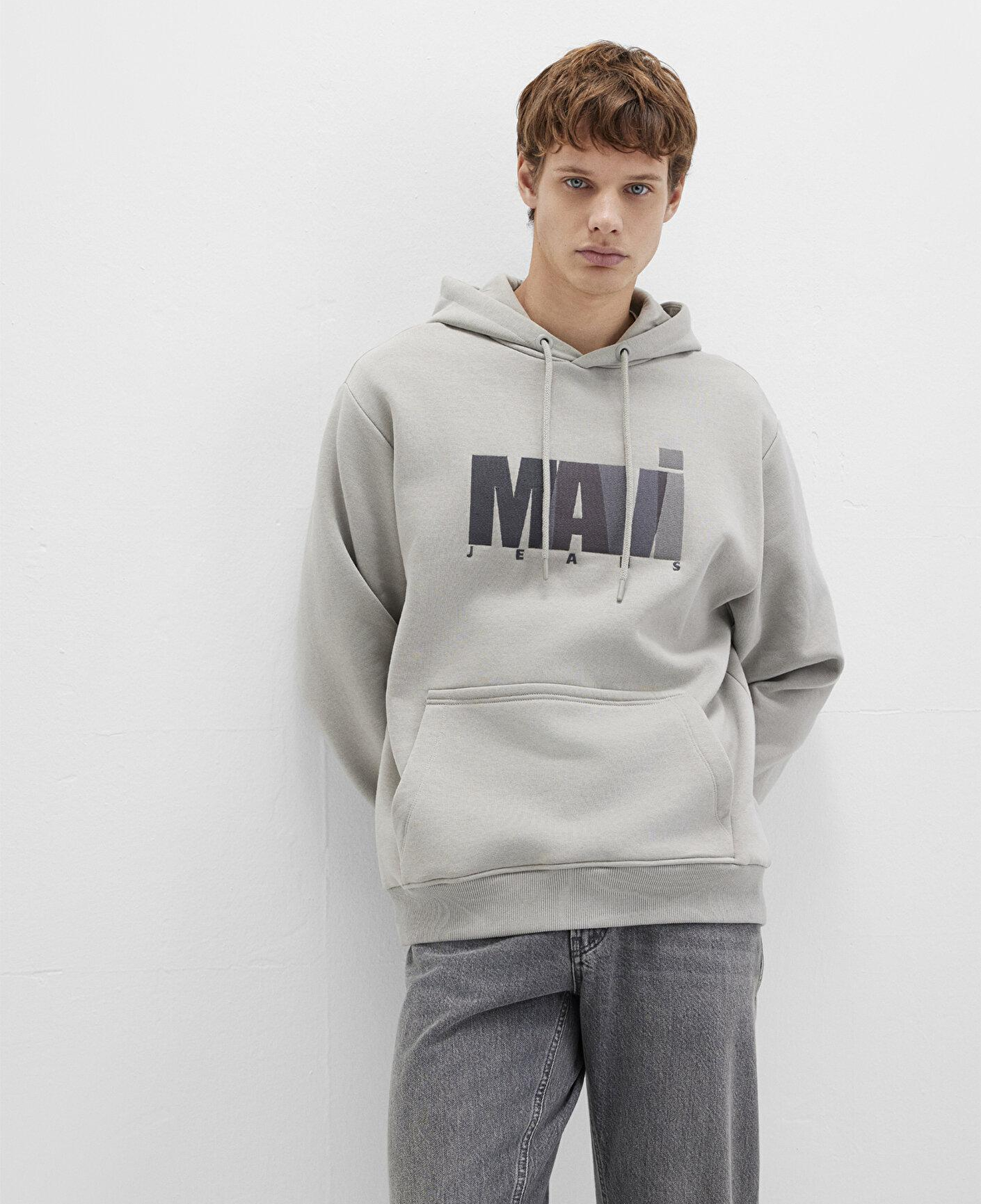 Mavi Mavi Jeans Logo Baskılı Gri Sweatshirt 0S10199-70093