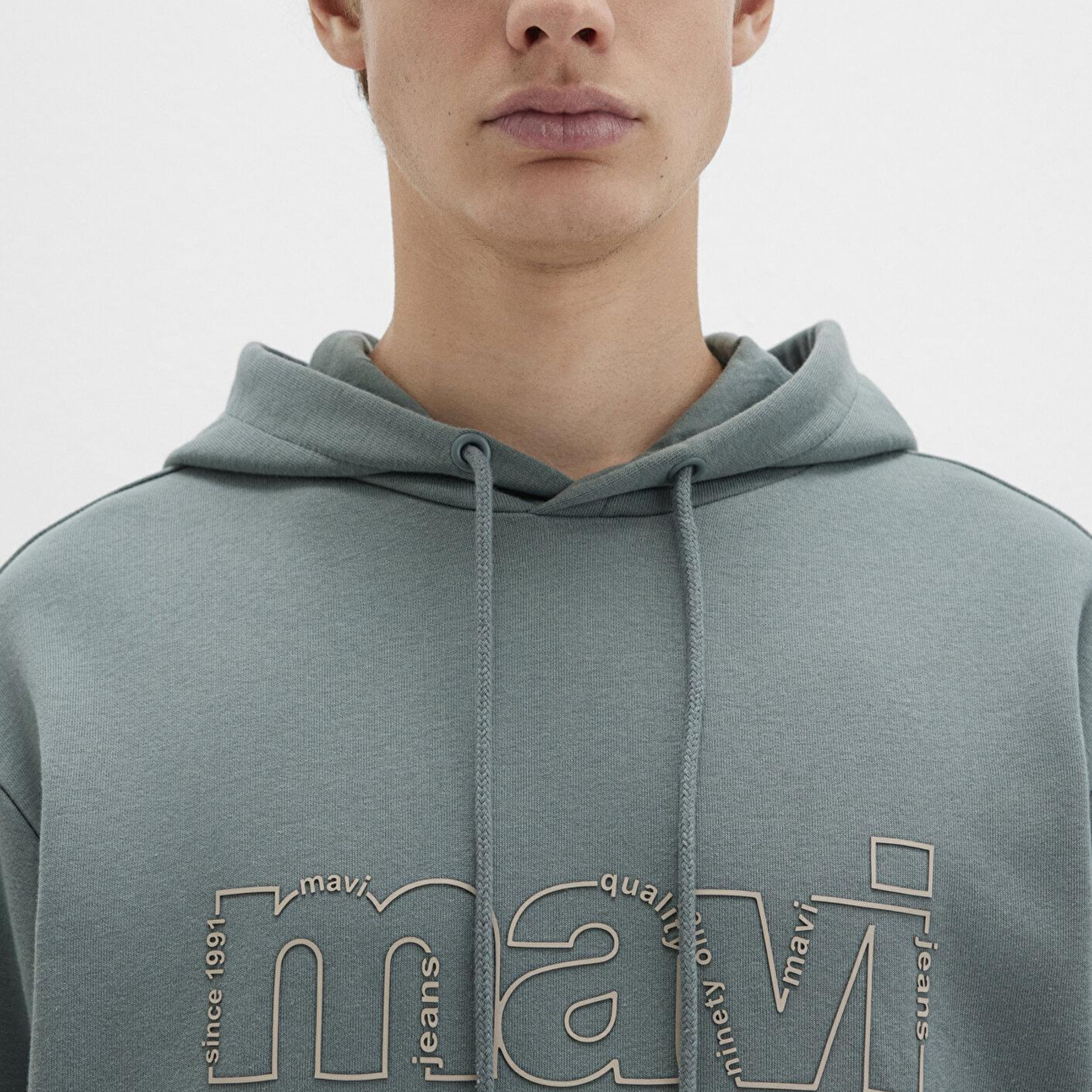 Mavi Mavi Logo Baskılı Yeşil Sweatshirt 0S10196-71577