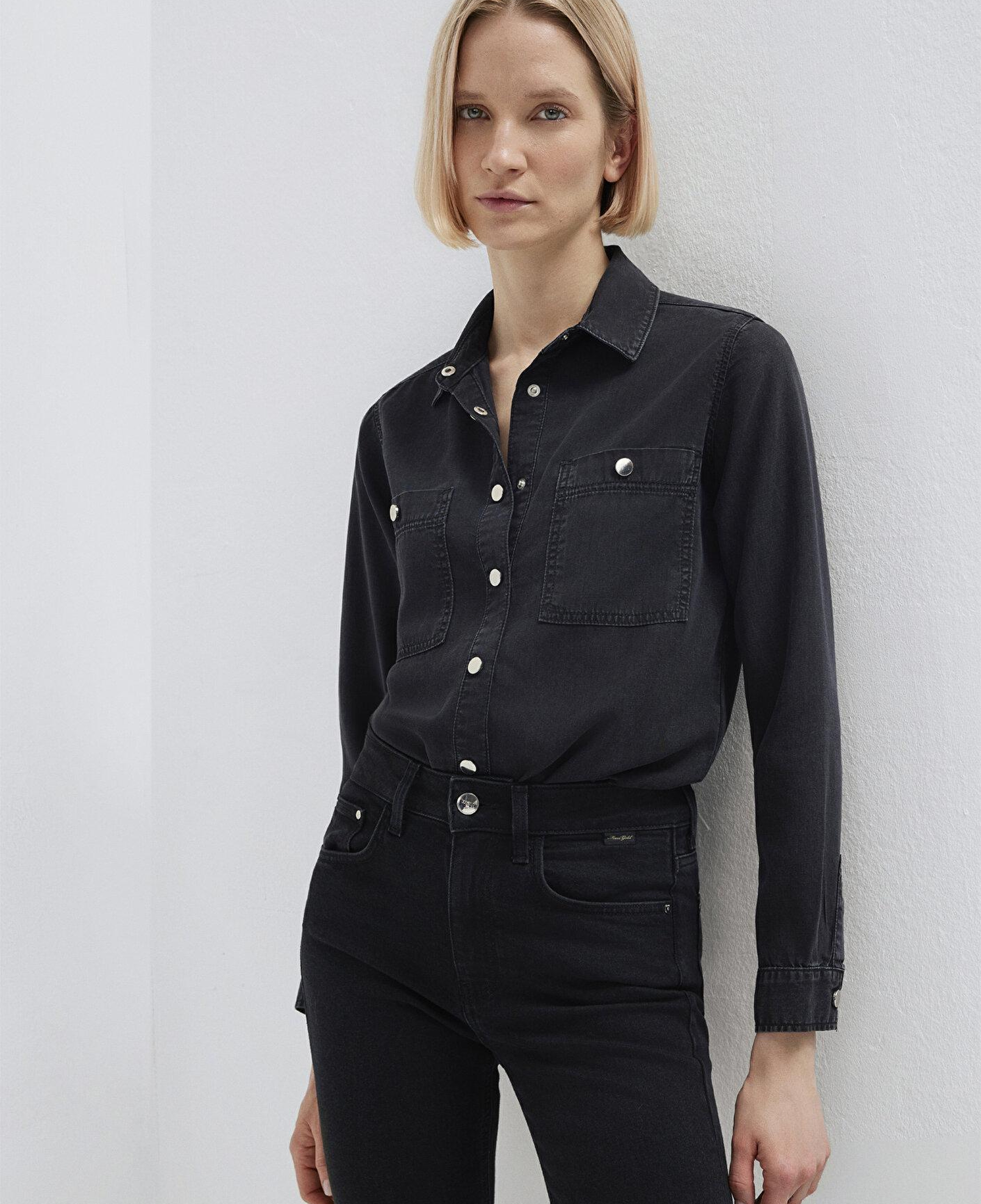 Mavi Betty Gold Klasik Antrasit Jean Gömlek Fitted / Vücuda Oturan Kesim 1210818-87811