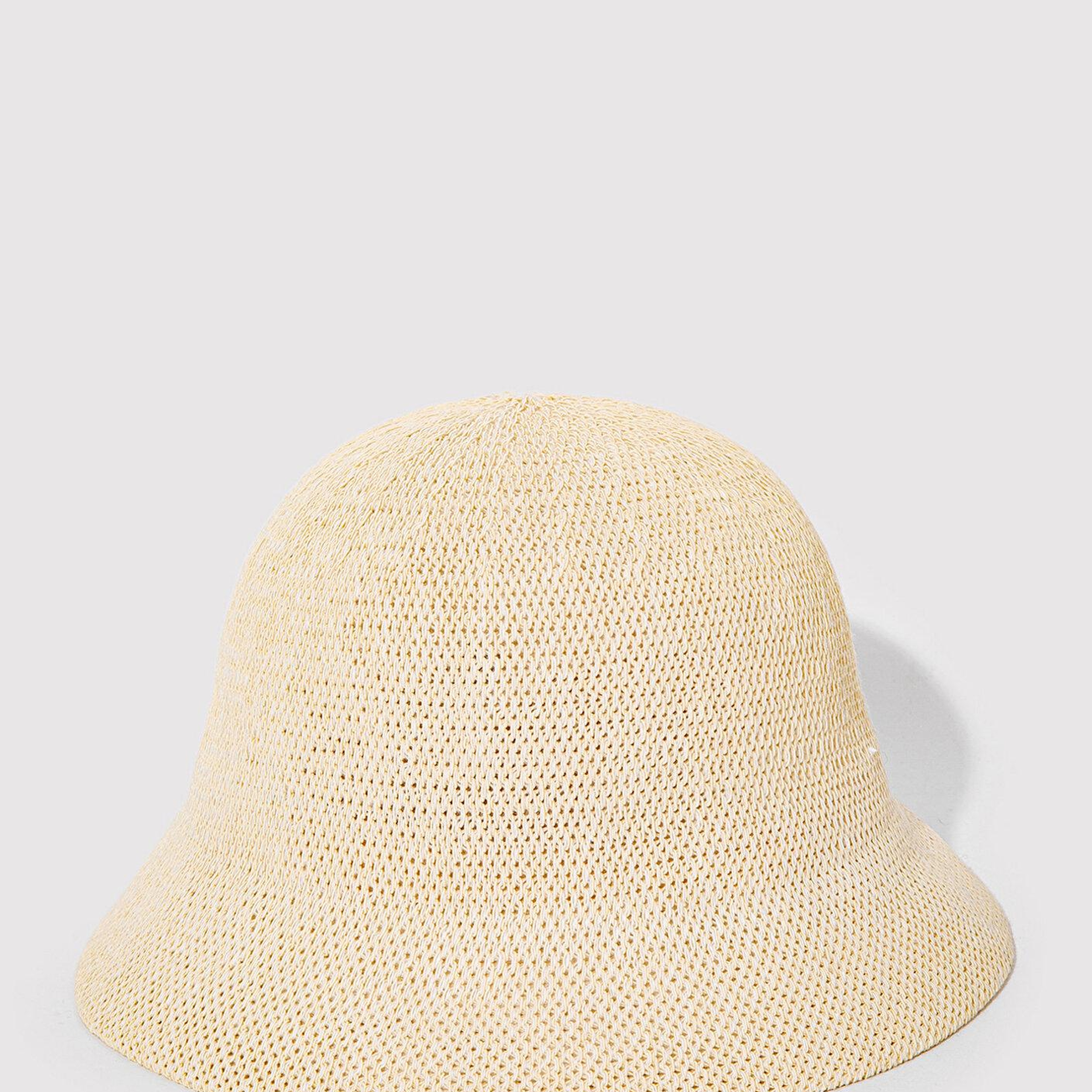 Mavi Bej Hasır Bucket Şapka 1910080-70185