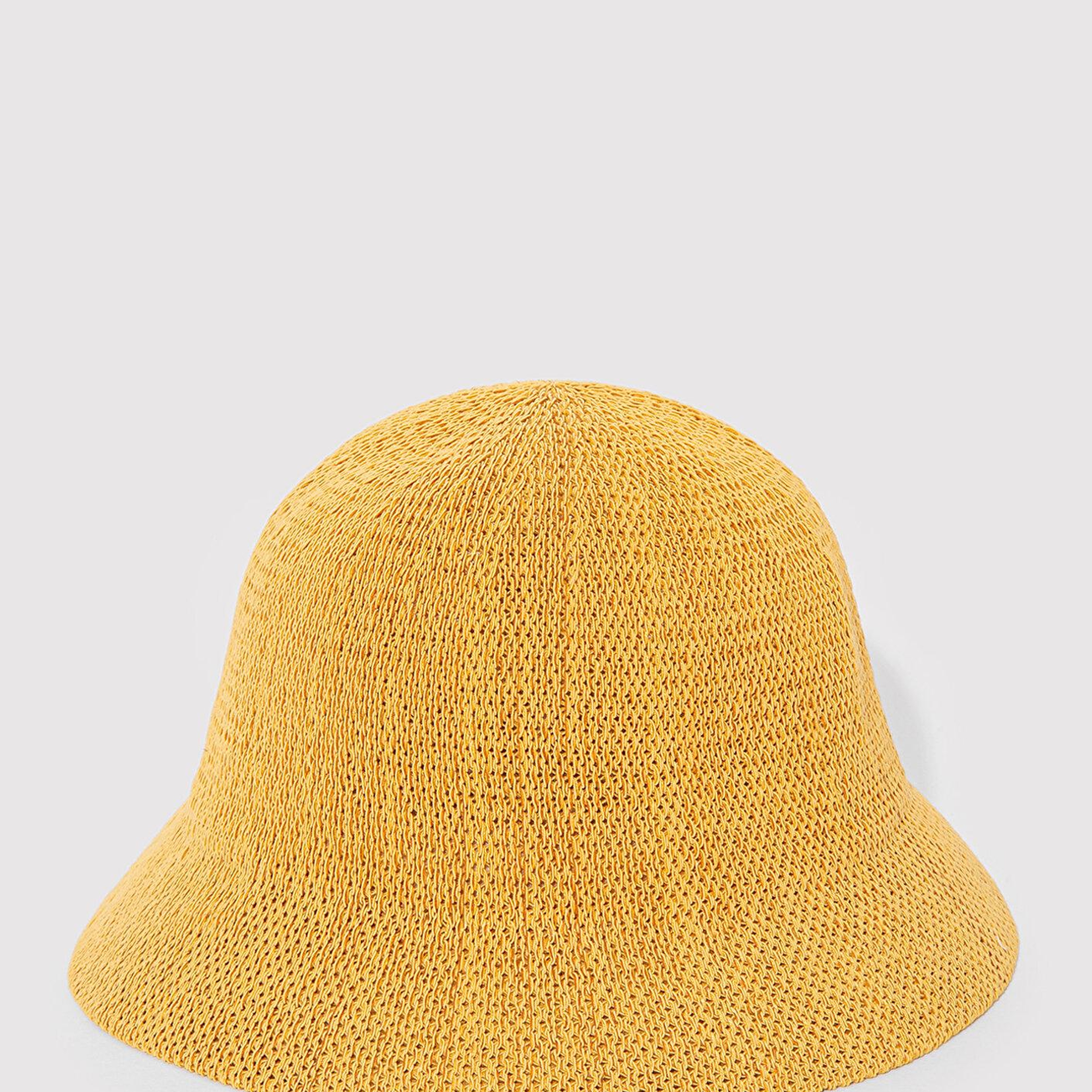 Mavi Sarı Hasır Bucket Şapka 1910080-34333