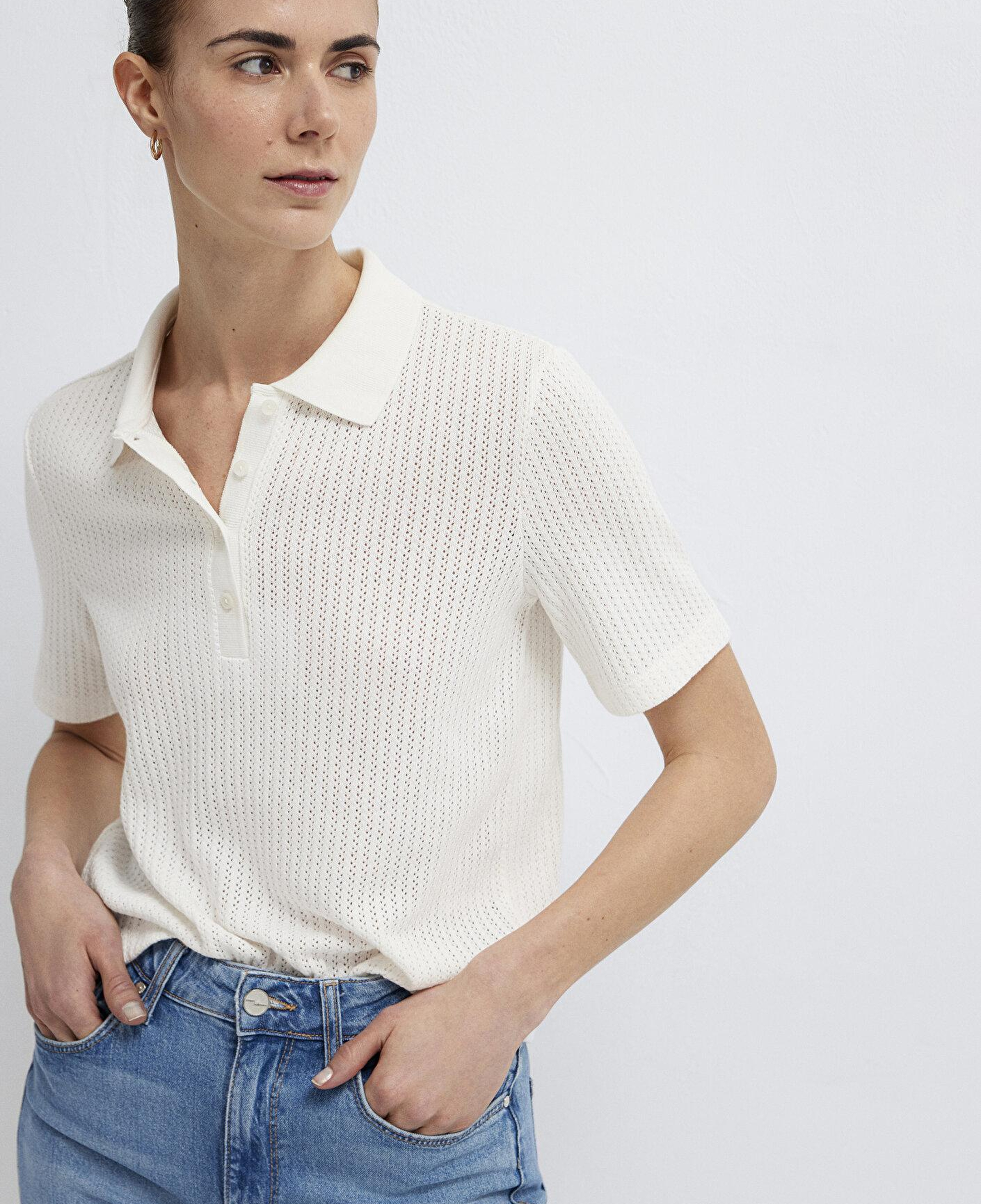 Mavi Örme Ekru Polo Tişört. Slim Fit / Dar Kesim 1614311-70057