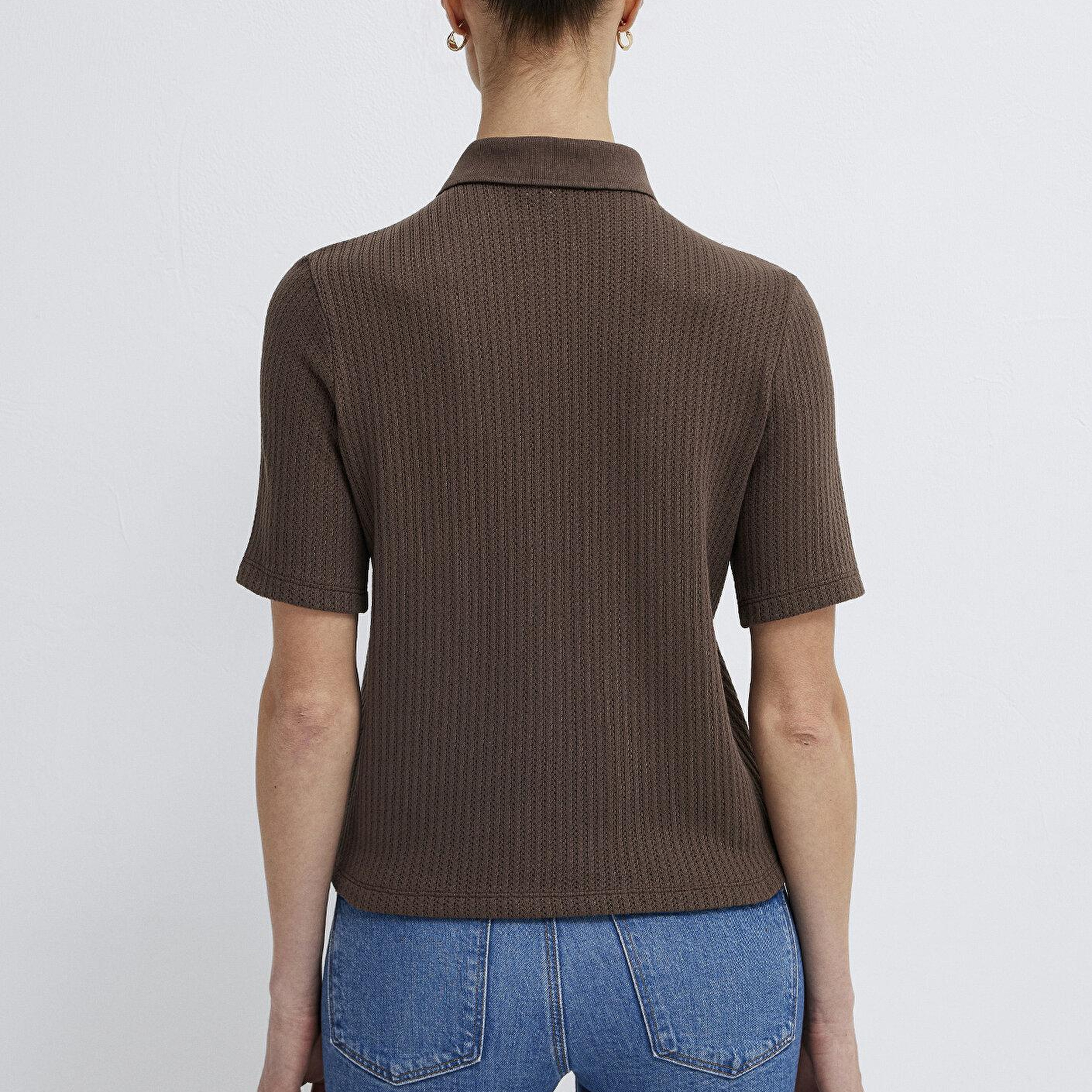 Mavi Örme Kahverengi Polo Tişört Slim Fit / Dar Kesim 1614311-87537