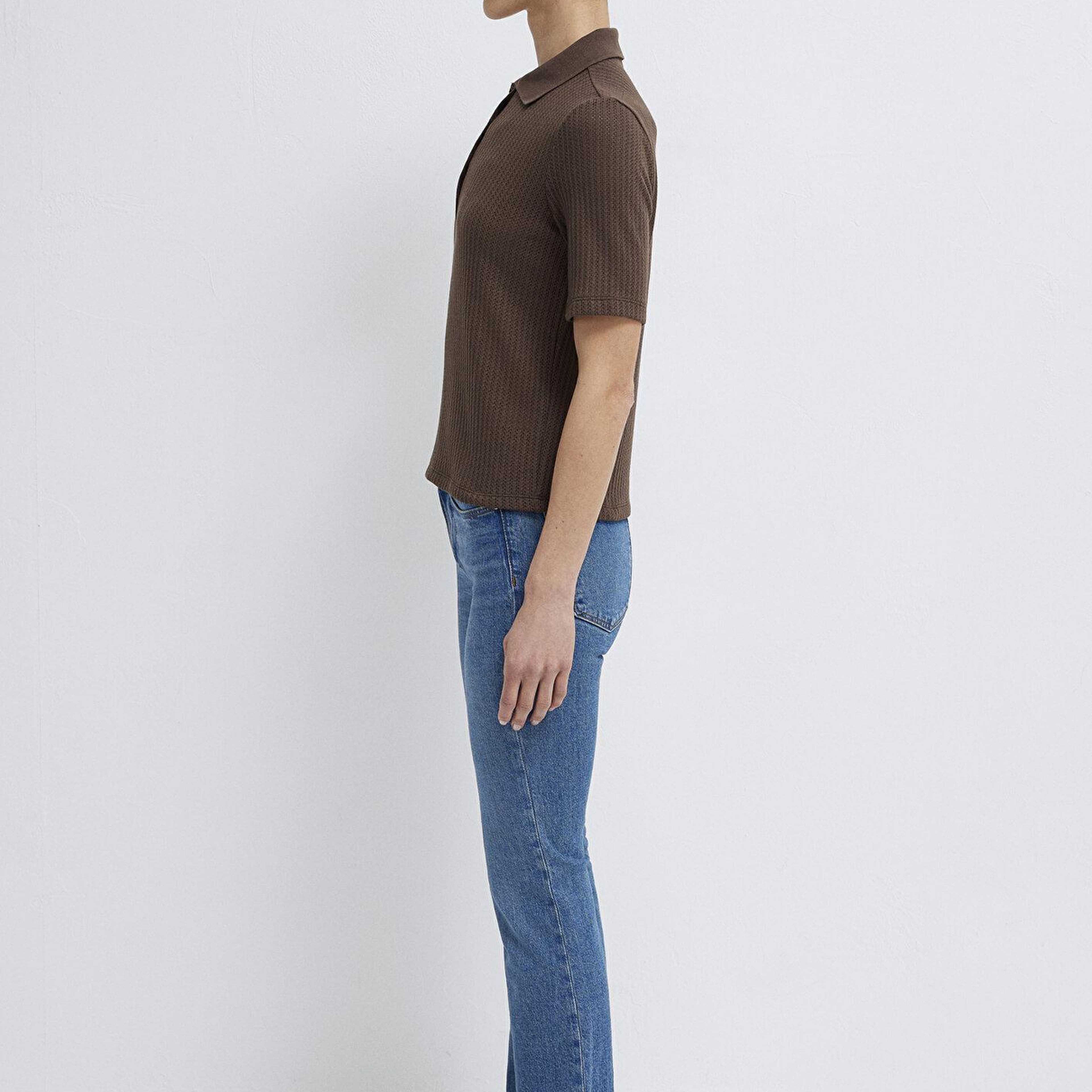 Mavi Örme Kahverengi Polo Tişört Slim Fit / Dar Kesim 1614311-87537