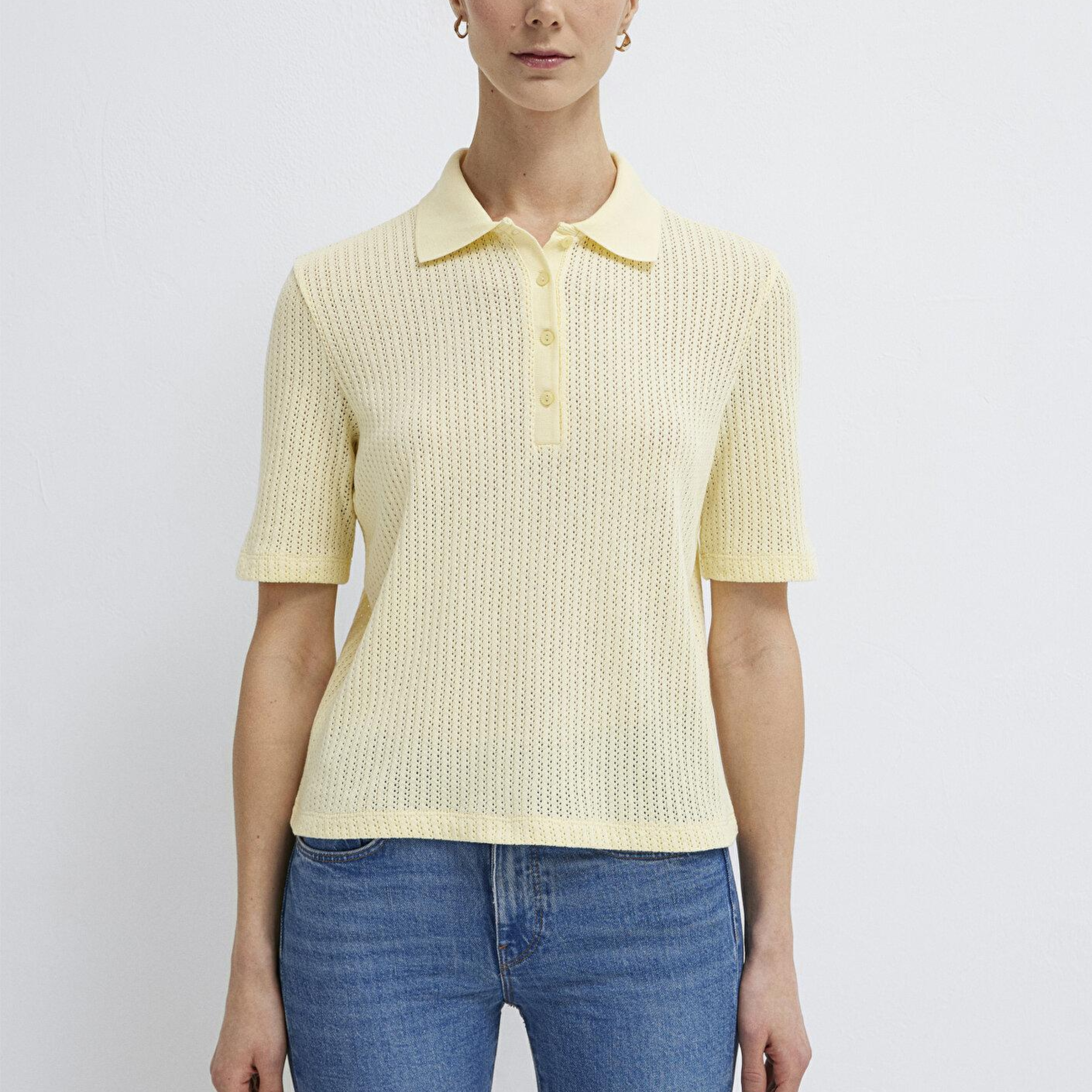 Mavi Örme Sarı Polo Tişört Slim Fit / Dar Kesim 1614311-71315
