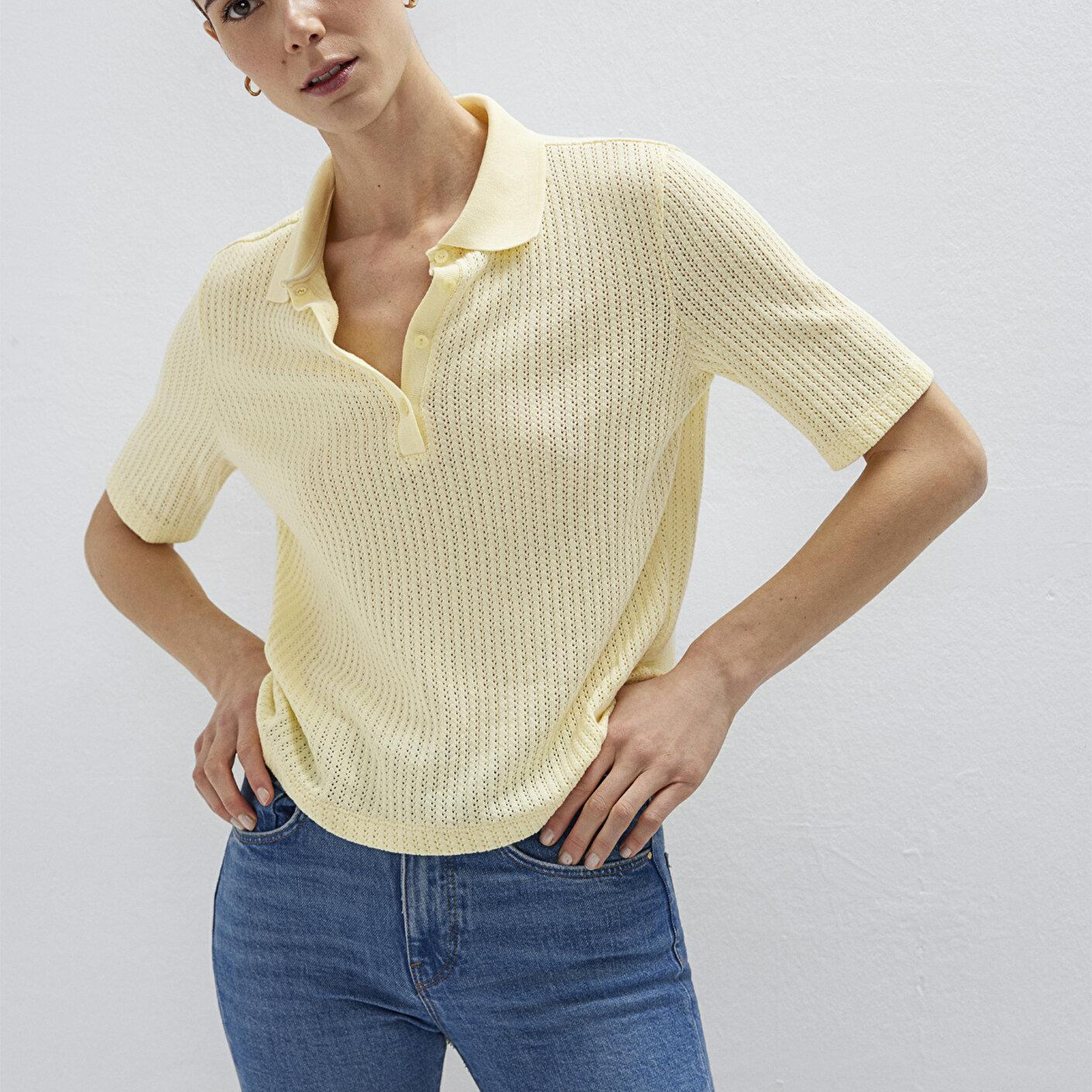 Mavi Örme Sarı Polo Tişört Slim Fit / Dar Kesim 1614311-71315
