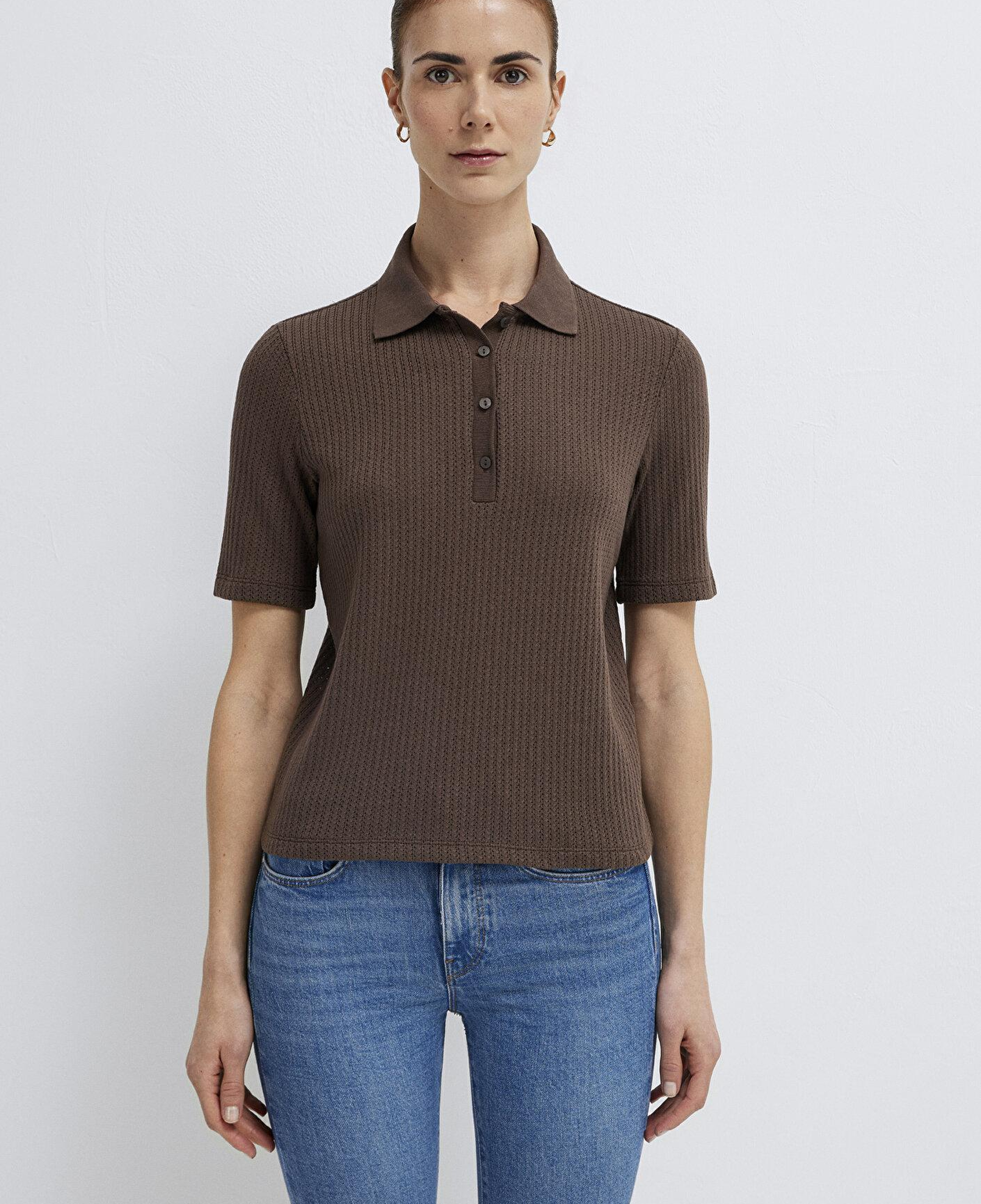 Mavi Örme Kahverengi Polo Tişört Slim Fit / Dar Kesim 1614311-87537