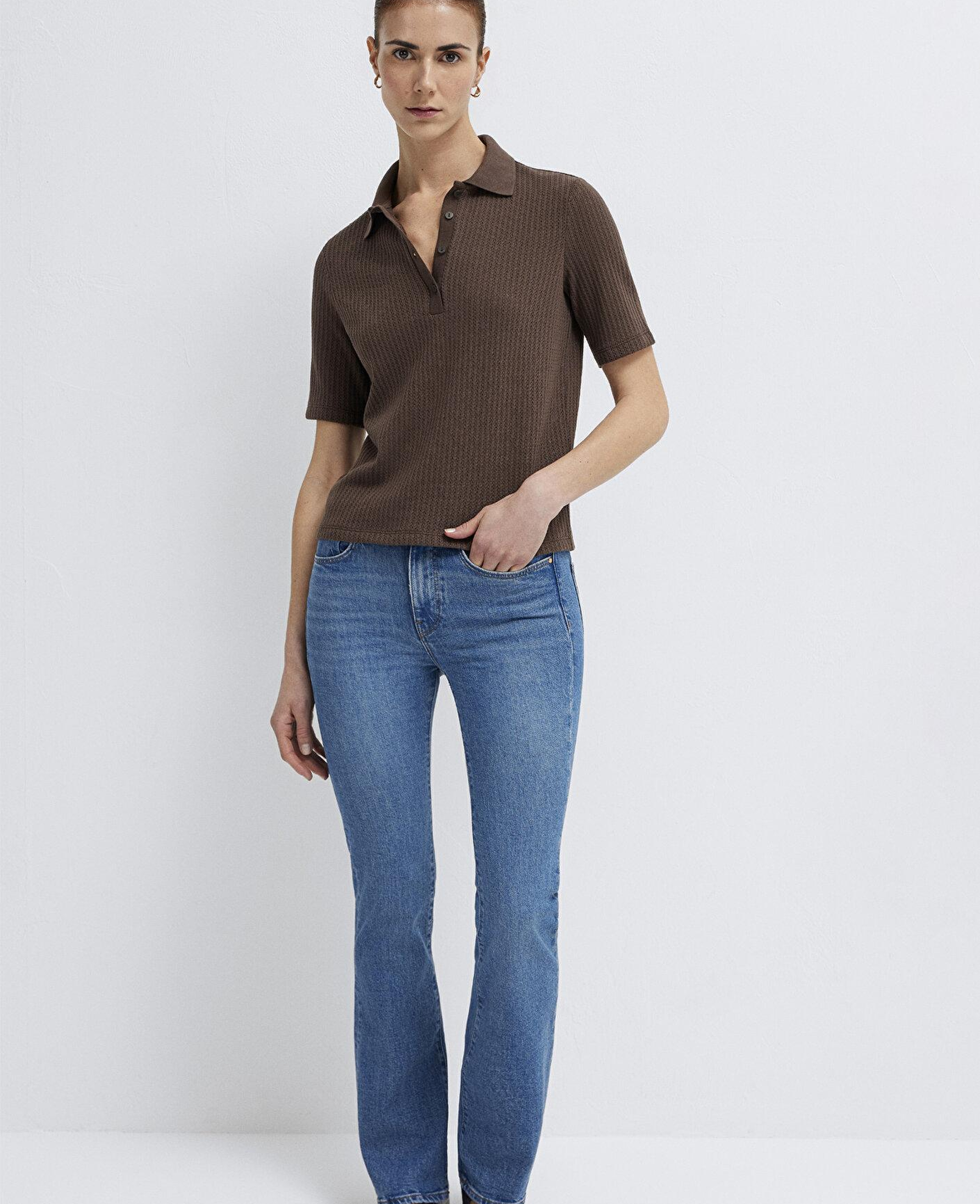 Mavi Örme Kahverengi Polo Tişört Slim Fit / Dar Kesim 1614311-87537