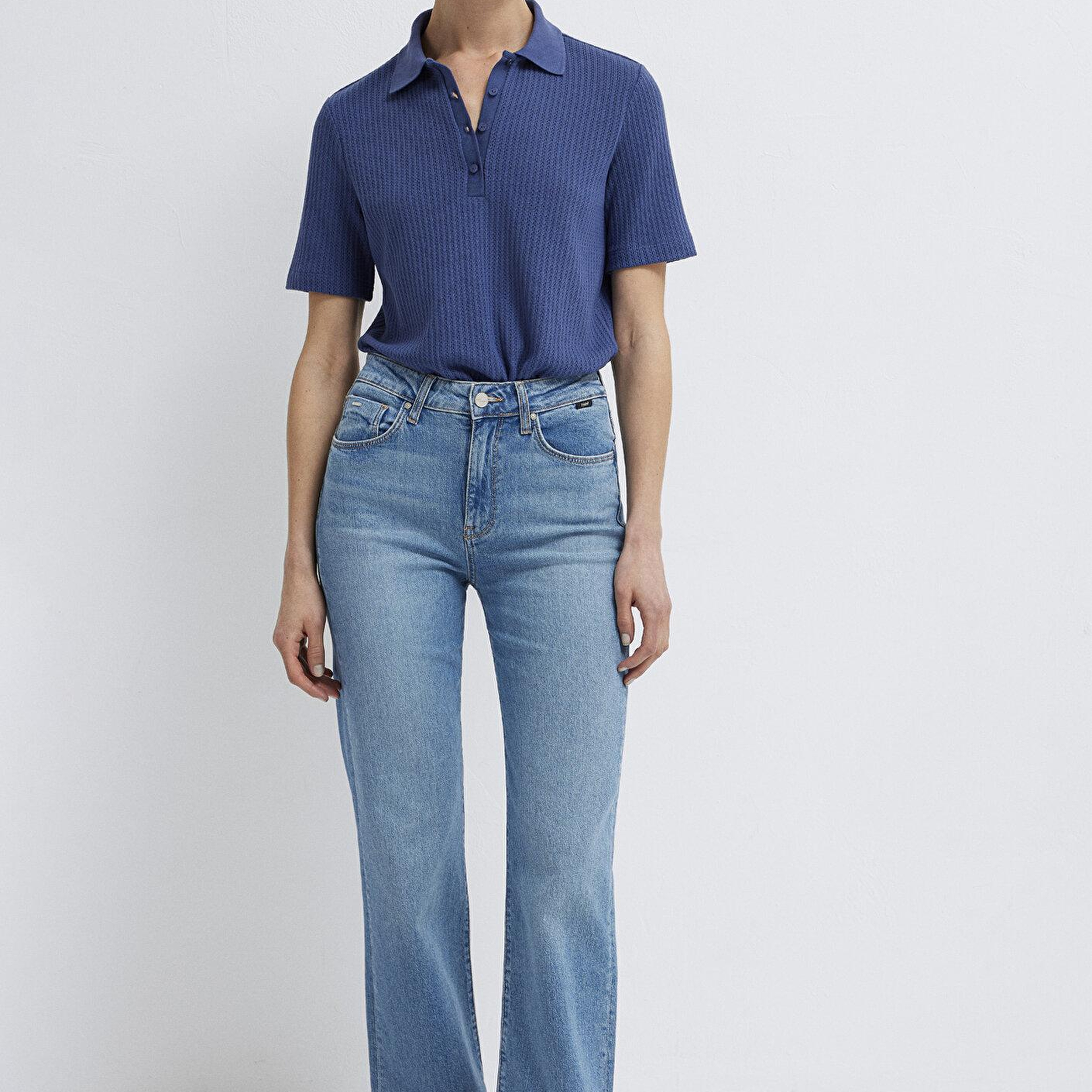 Mavi Örme Mavi Polo Tişört Slim Fit / Dar Kesim 1614311-70757