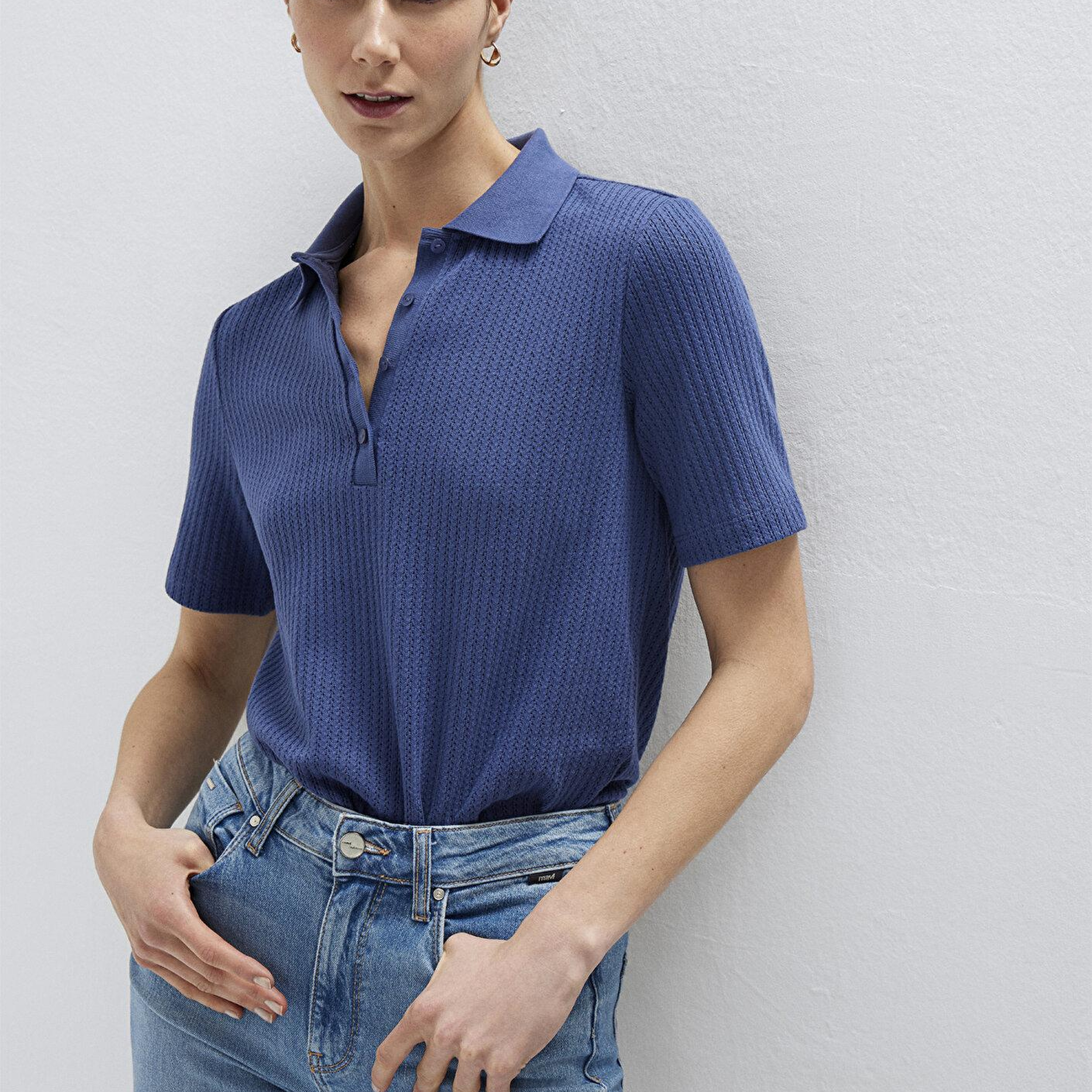 Mavi Örme Mavi Polo Tişört Slim Fit / Dar Kesim 1614311-70757