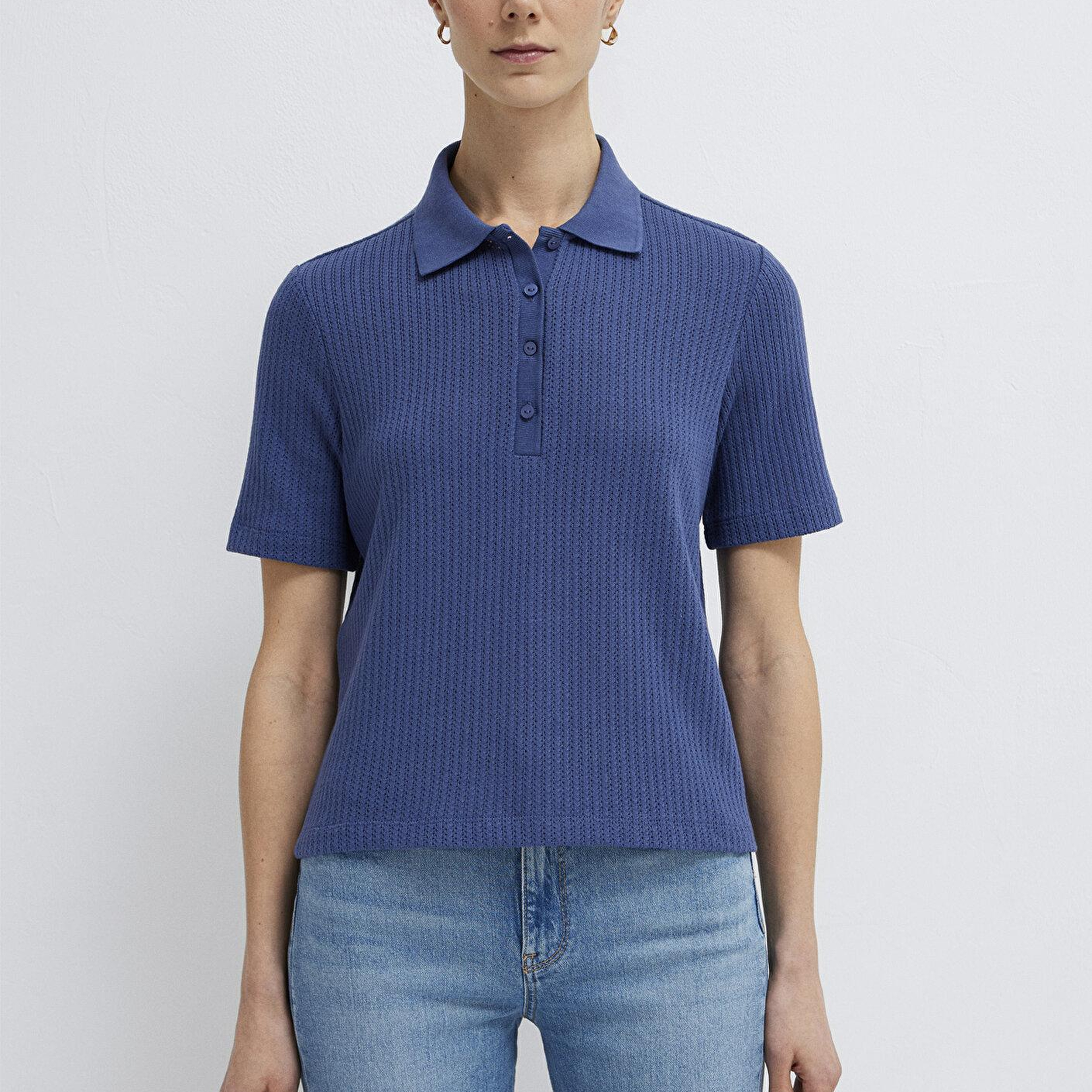 Mavi Örme Mavi Polo Tişört Slim Fit / Dar Kesim 1614311-70757