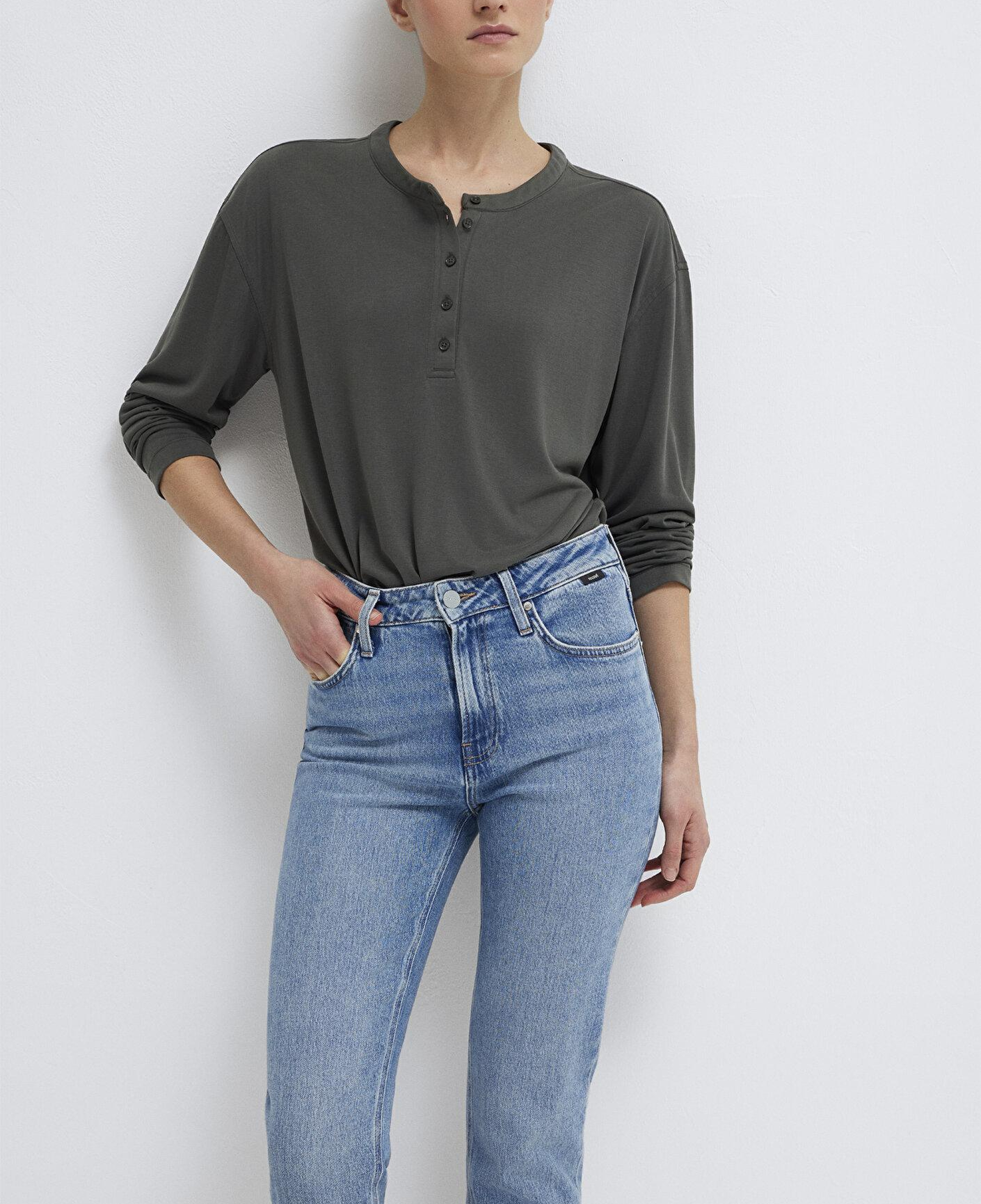 Mavi Haki Modal Karışımlı Tişört Regular Fit / Normal Kesim 1613772-71553