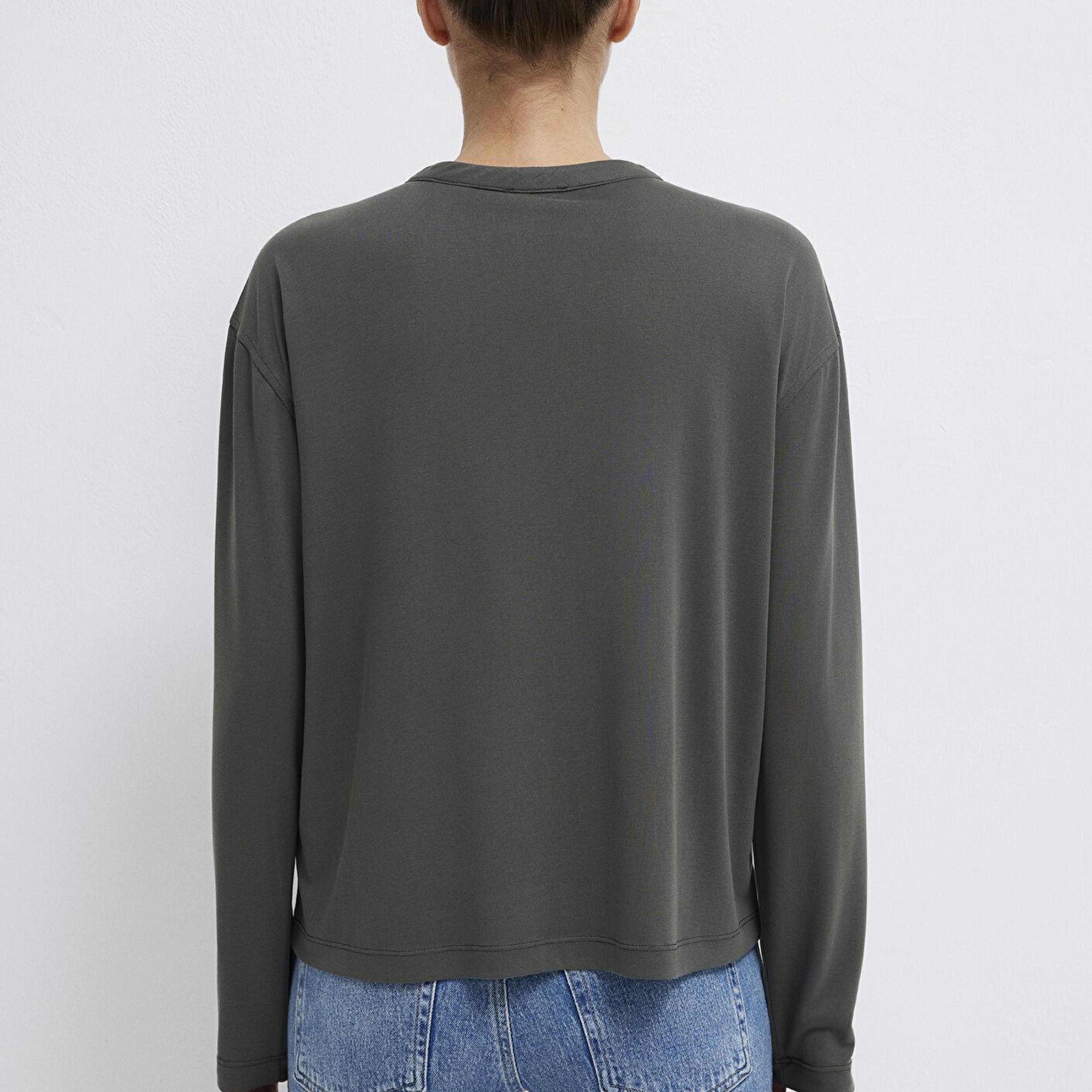 Mavi Haki Modal Karışımlı Tişört Regular Fit / Normal Kesim 1613772-71553