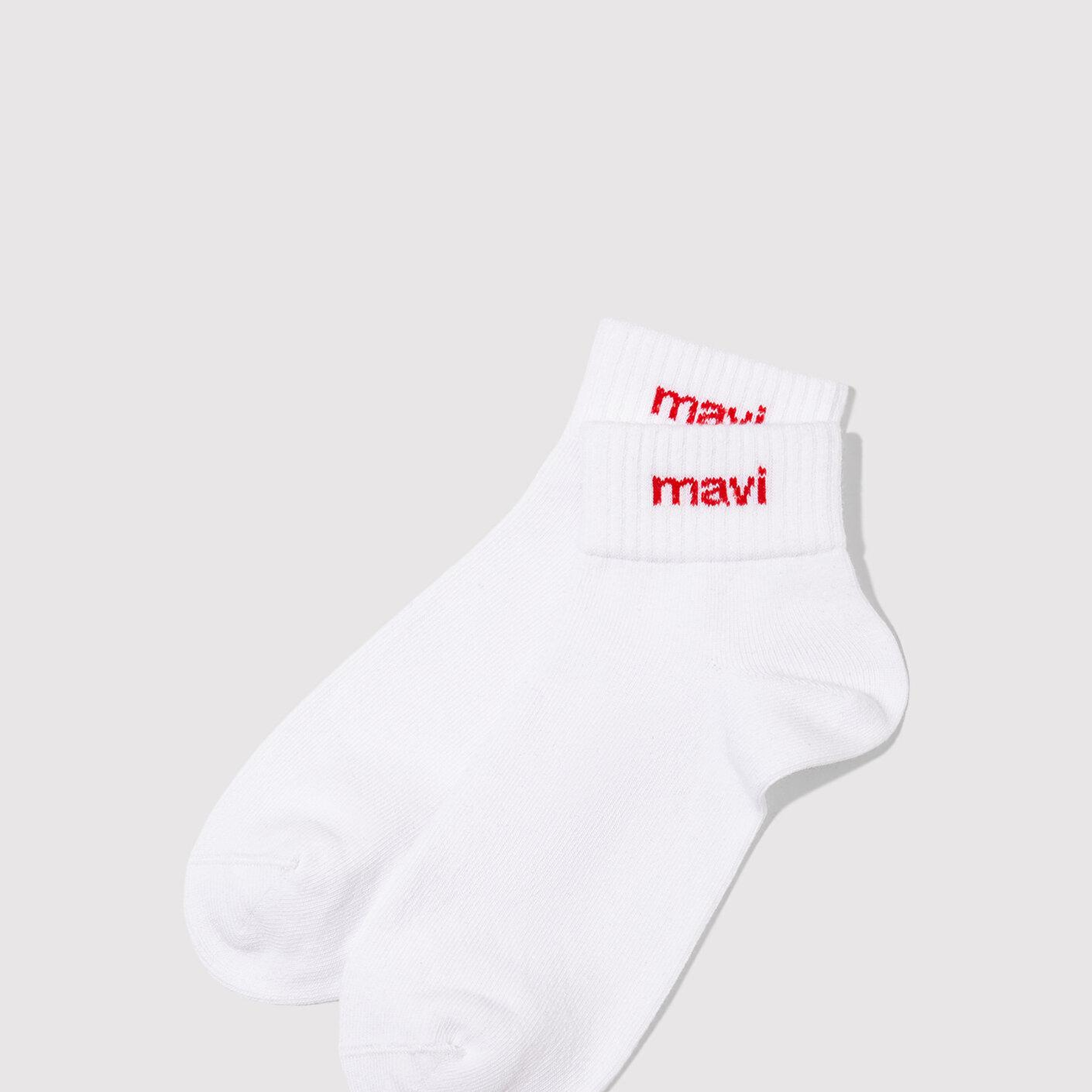 Mavi Mavi Logo Detaylı Beyaz Patik Çorap 1910331-23248