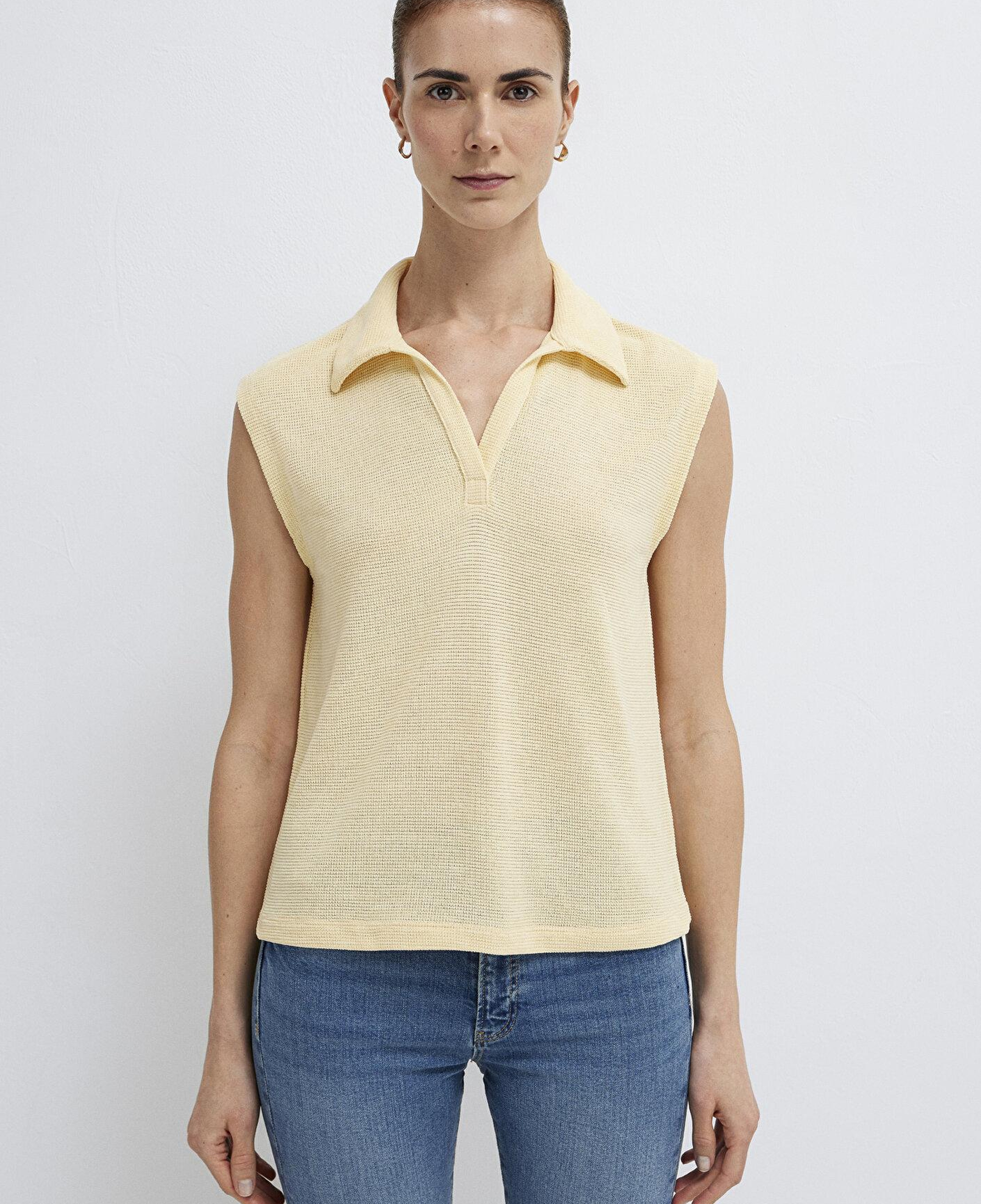 Mavi Bej Polo Tişört Semi Slim Fit / Yarı Dar Kesim 1613952-84571