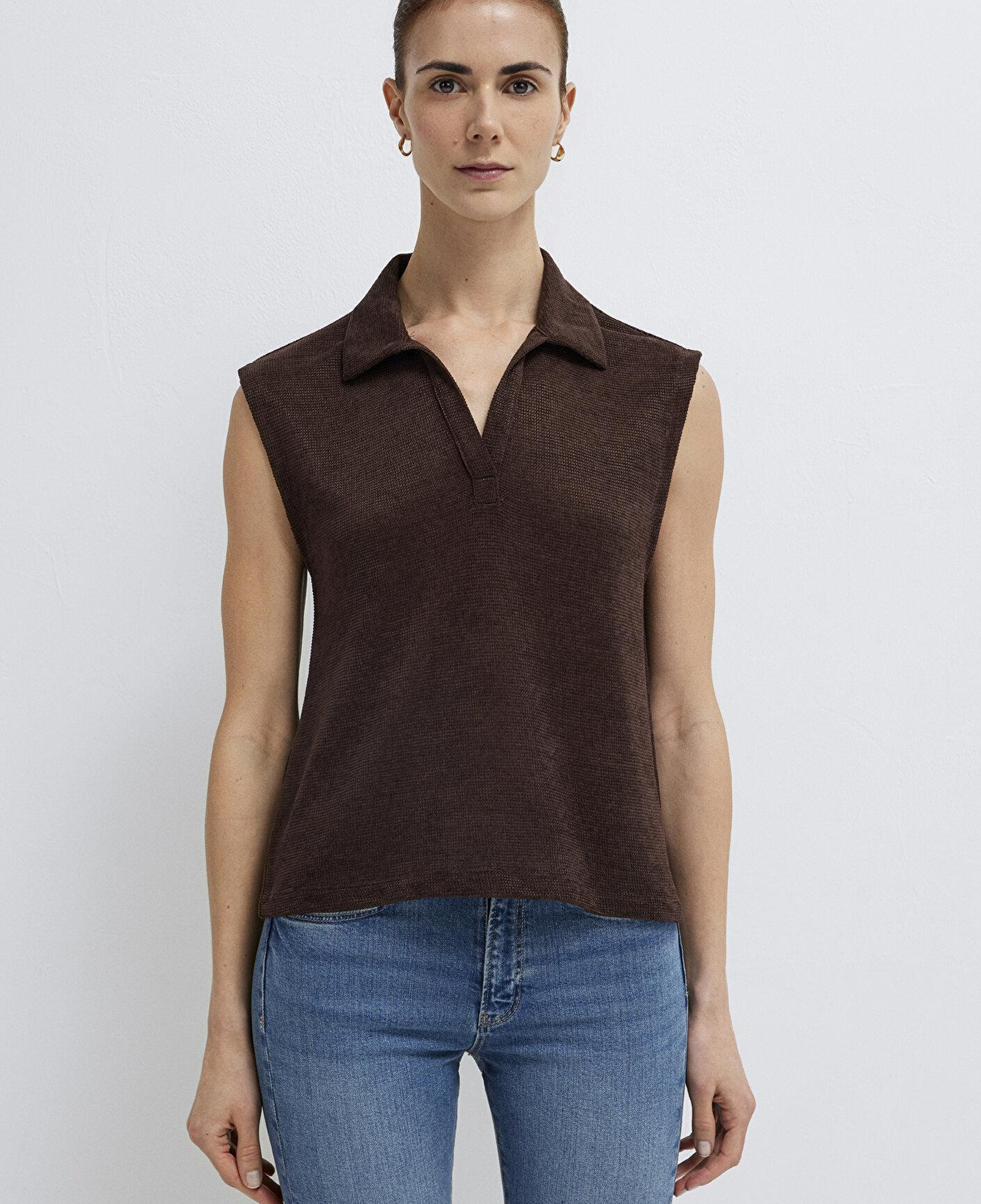 Mavi Kahverengi Polo Tişört Semi Slim Fit / Yarı Dar Kesim 1613952-70236