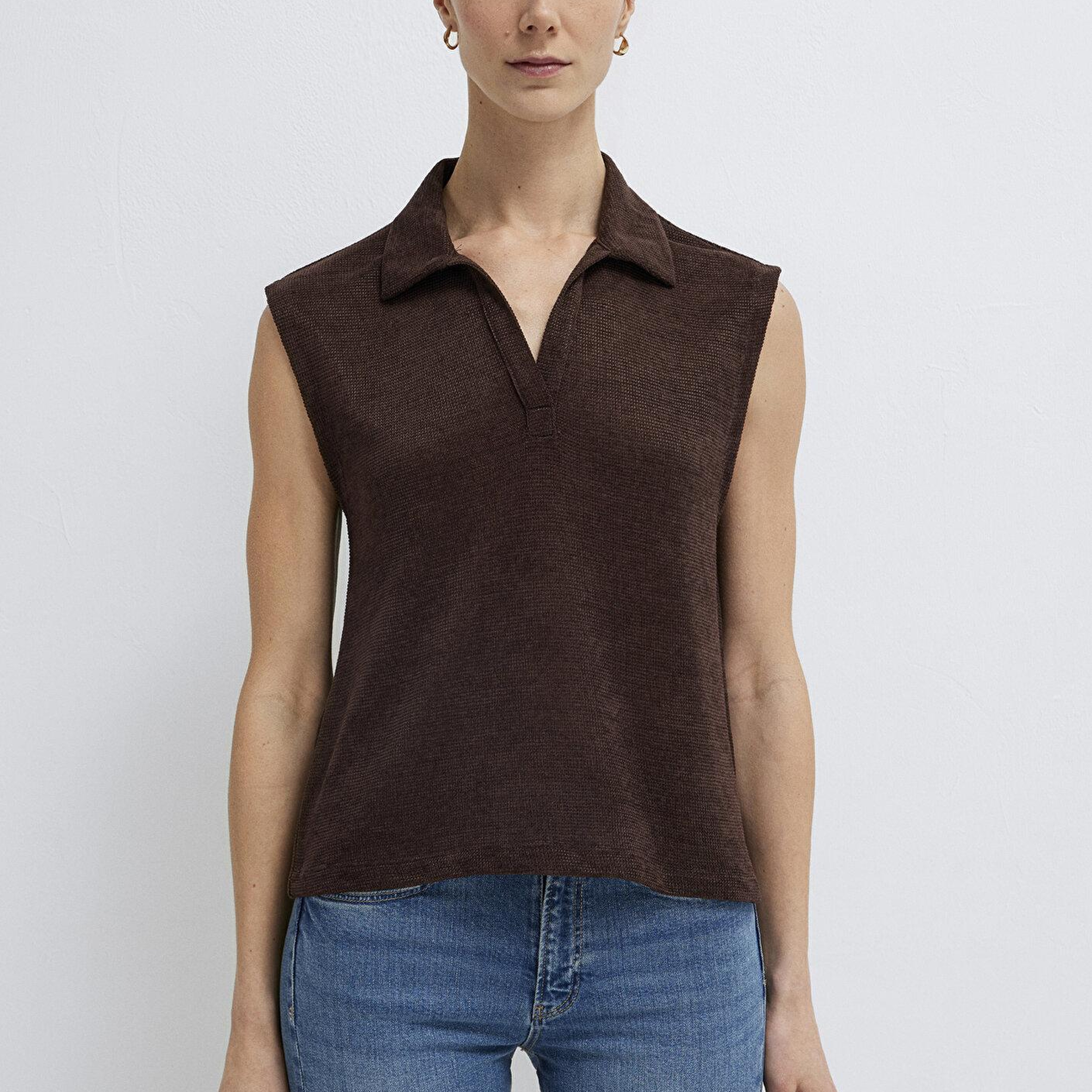Mavi Kahverengi Polo Tişört Semi Slim Fit / Yarı Dar Kesim 1613952-70236