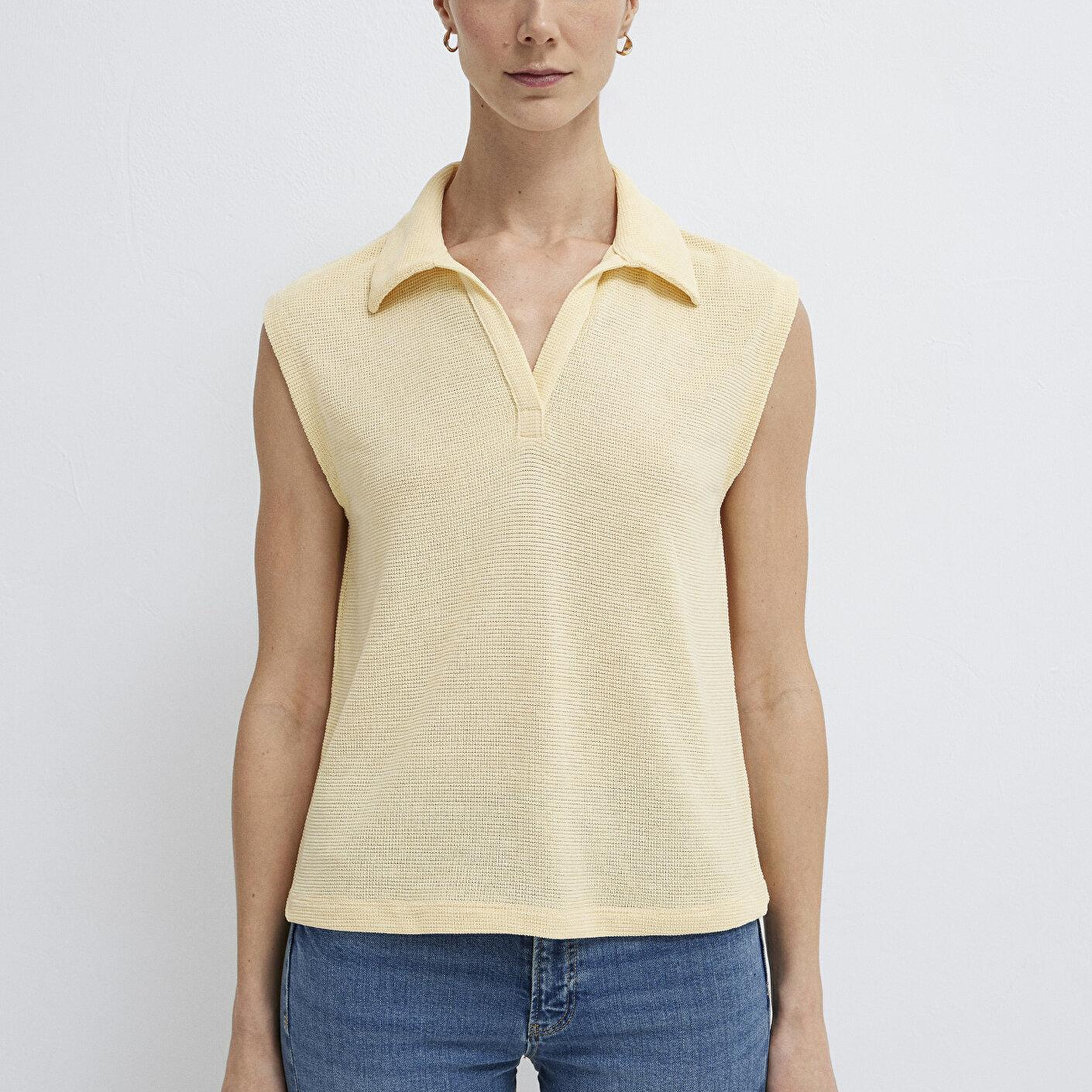 Mavi Bej Polo Tişört Semi Slim Fit / Yarı Dar Kesim 1613952-84571