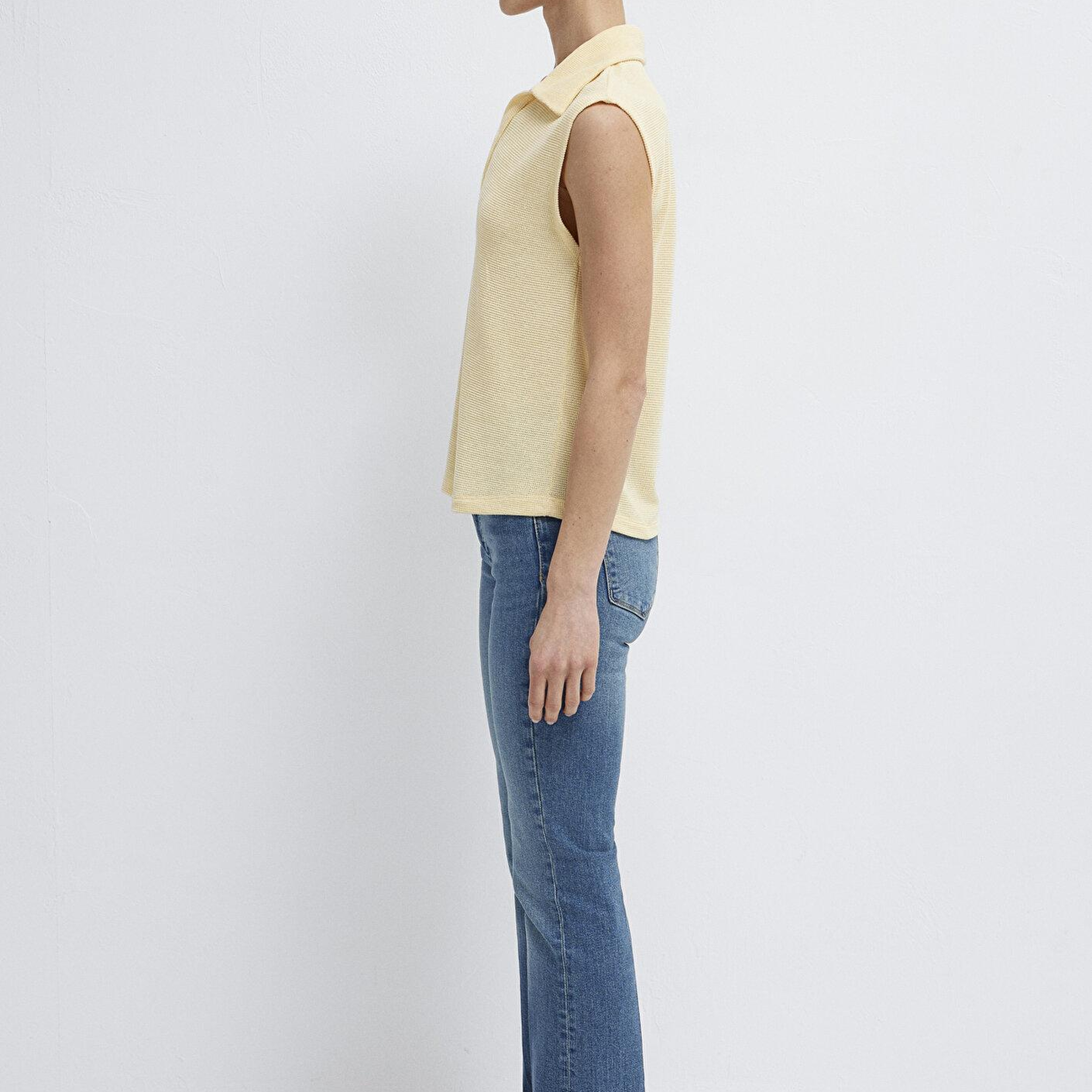 Mavi Bej Polo Tişört Semi Slim Fit / Yarı Dar Kesim 1613952-84571