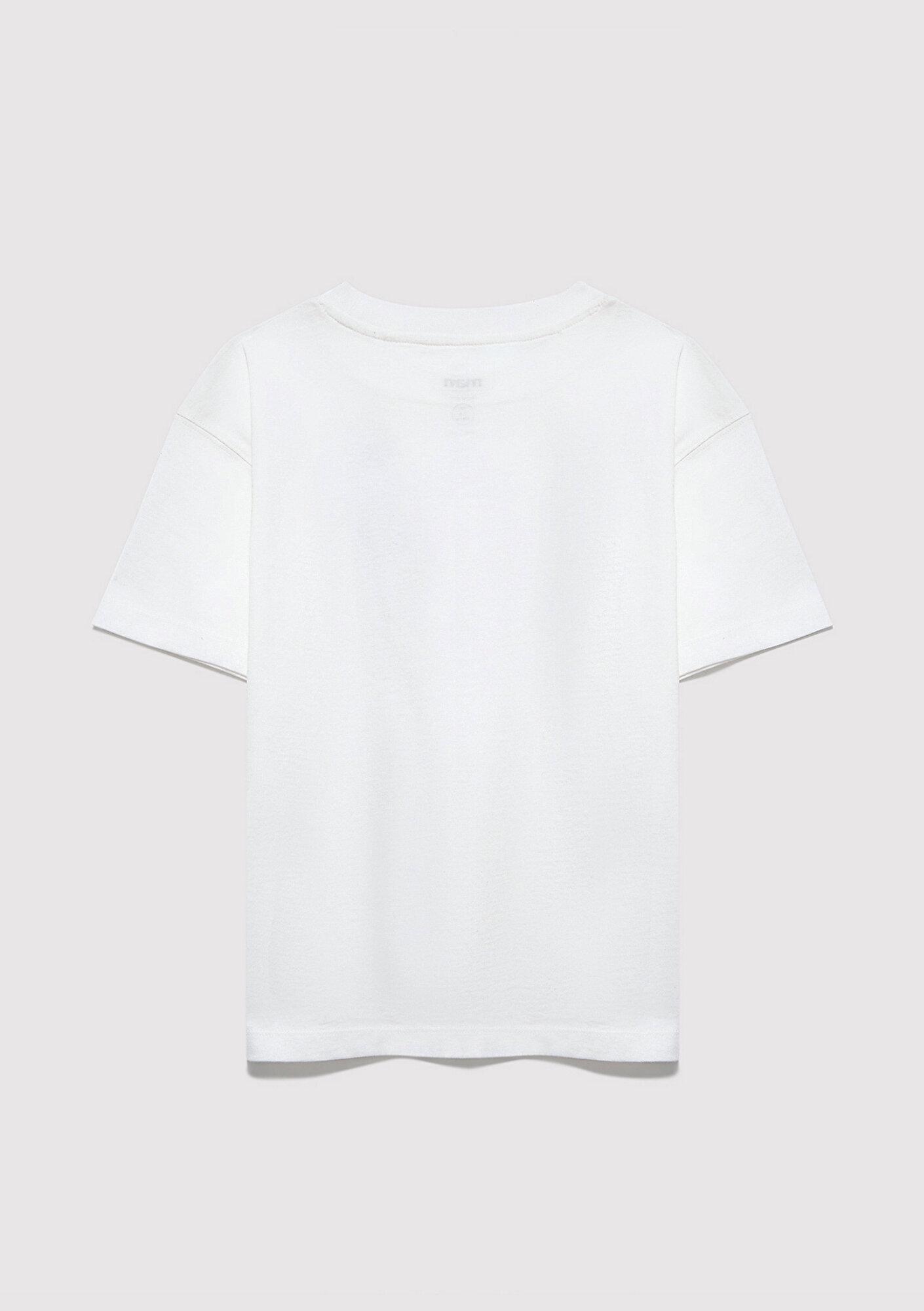 Mavi Mavi Logo Baskılı Ekru Tişört Loose Fit / Bol Rahat Kesim 7610386-70057