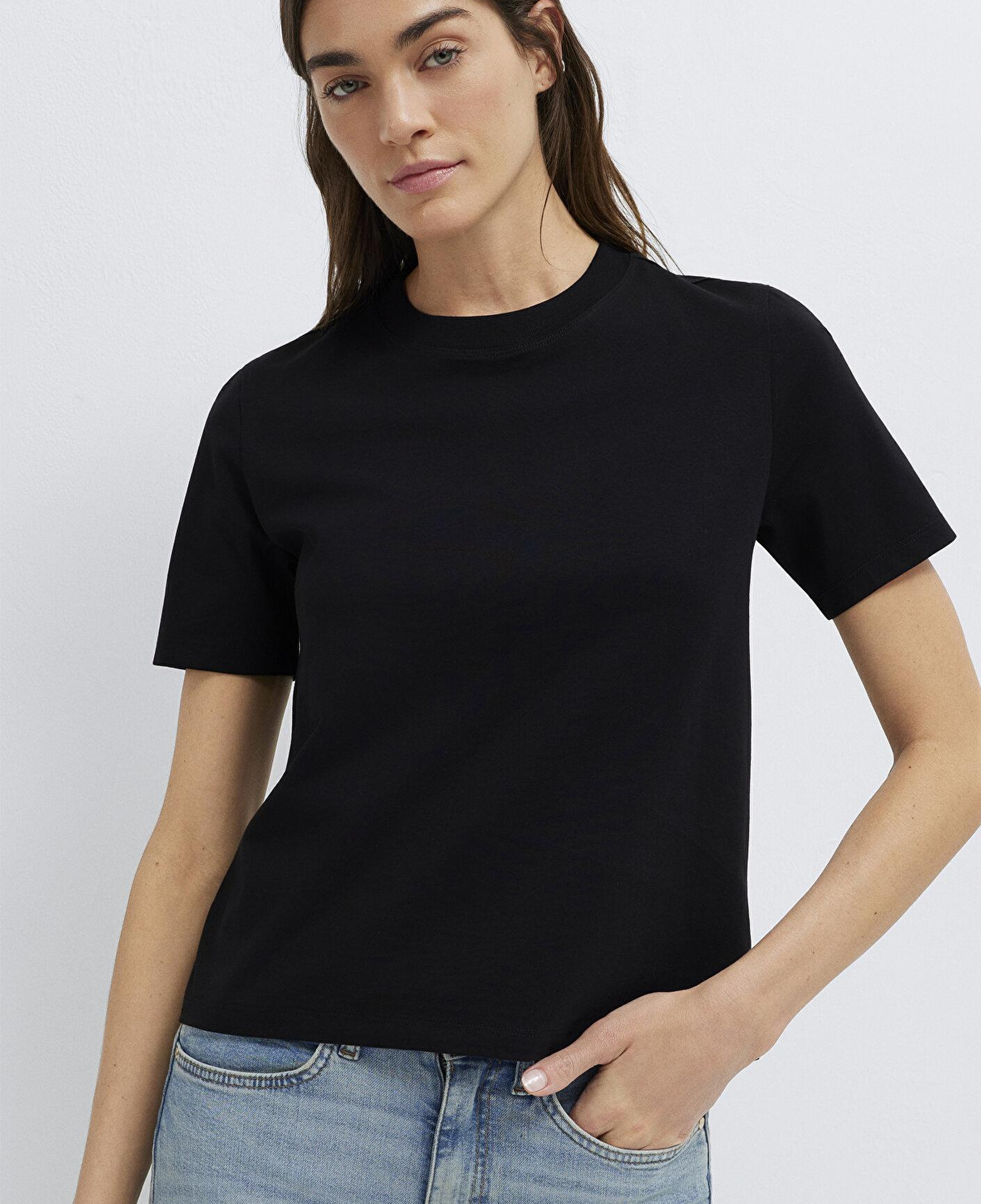 Mavi Siyah Basic Tişört Semi Slim Fit / Yarı Dar Kesim 1613895-900