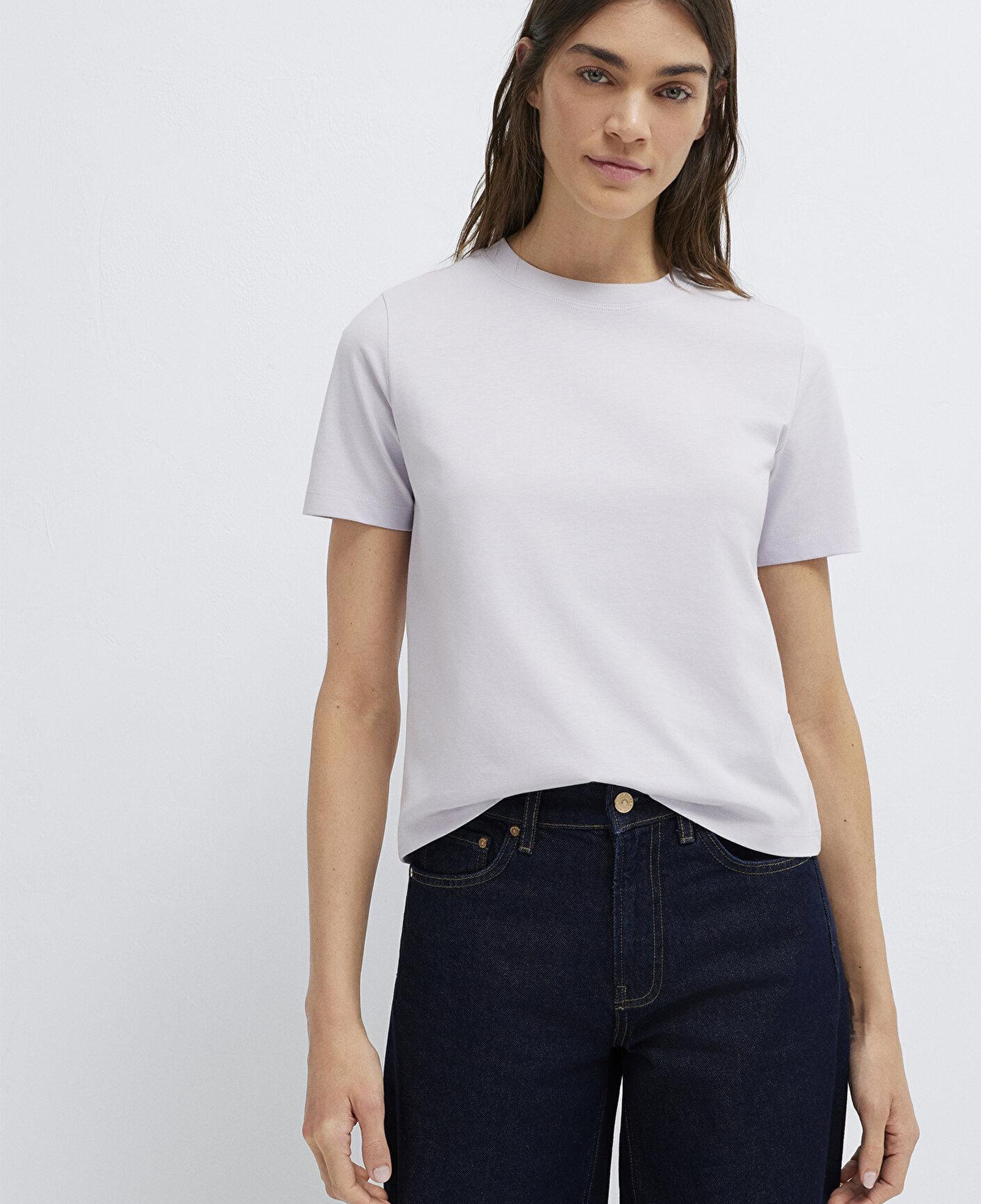 Mavi Mor Basic Tişört Semi Slim Fit / Yarı Dar Kesim 1613895-70521