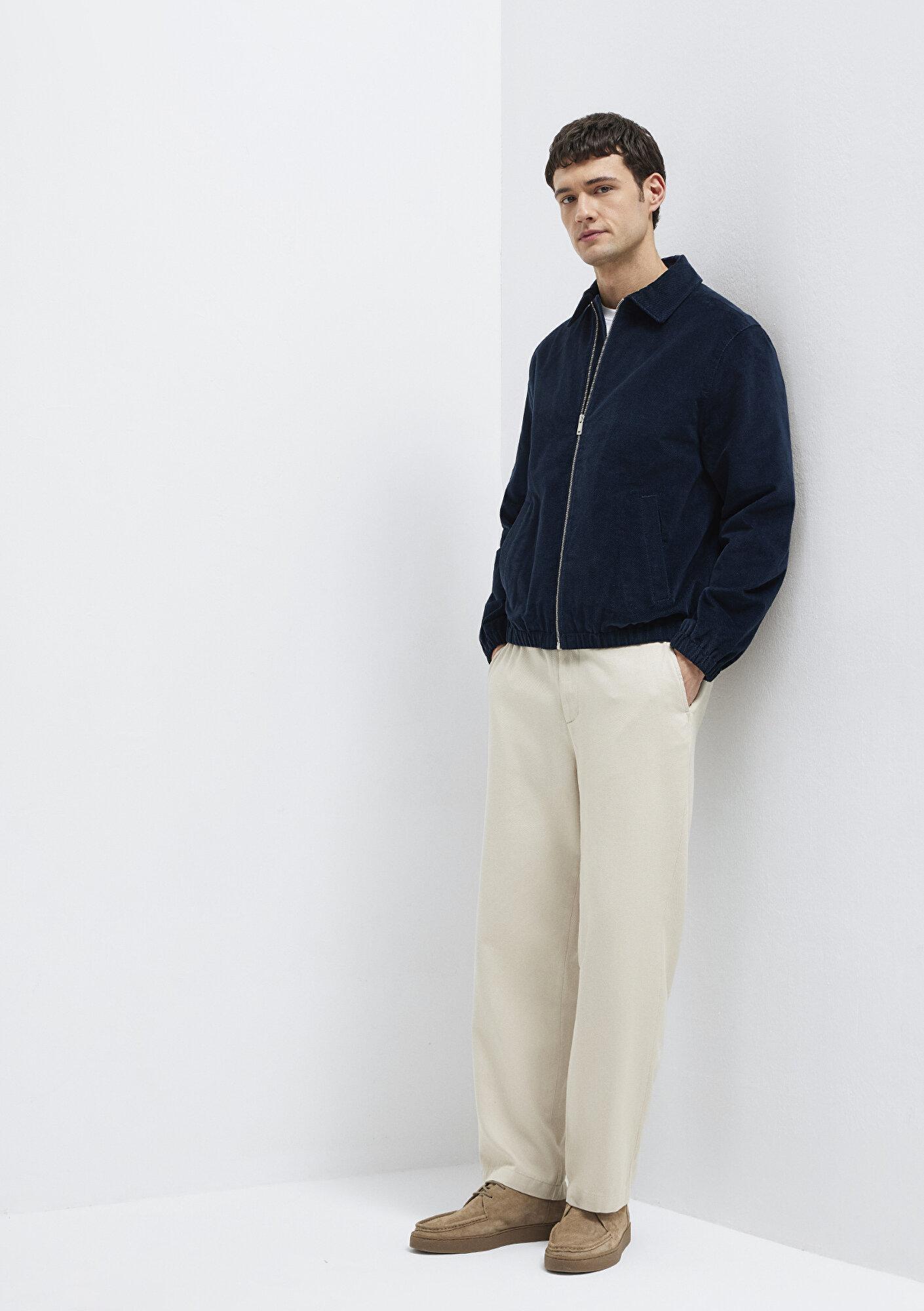 Mavi Beli Lastikli Bej Pantolon 0010557-70144