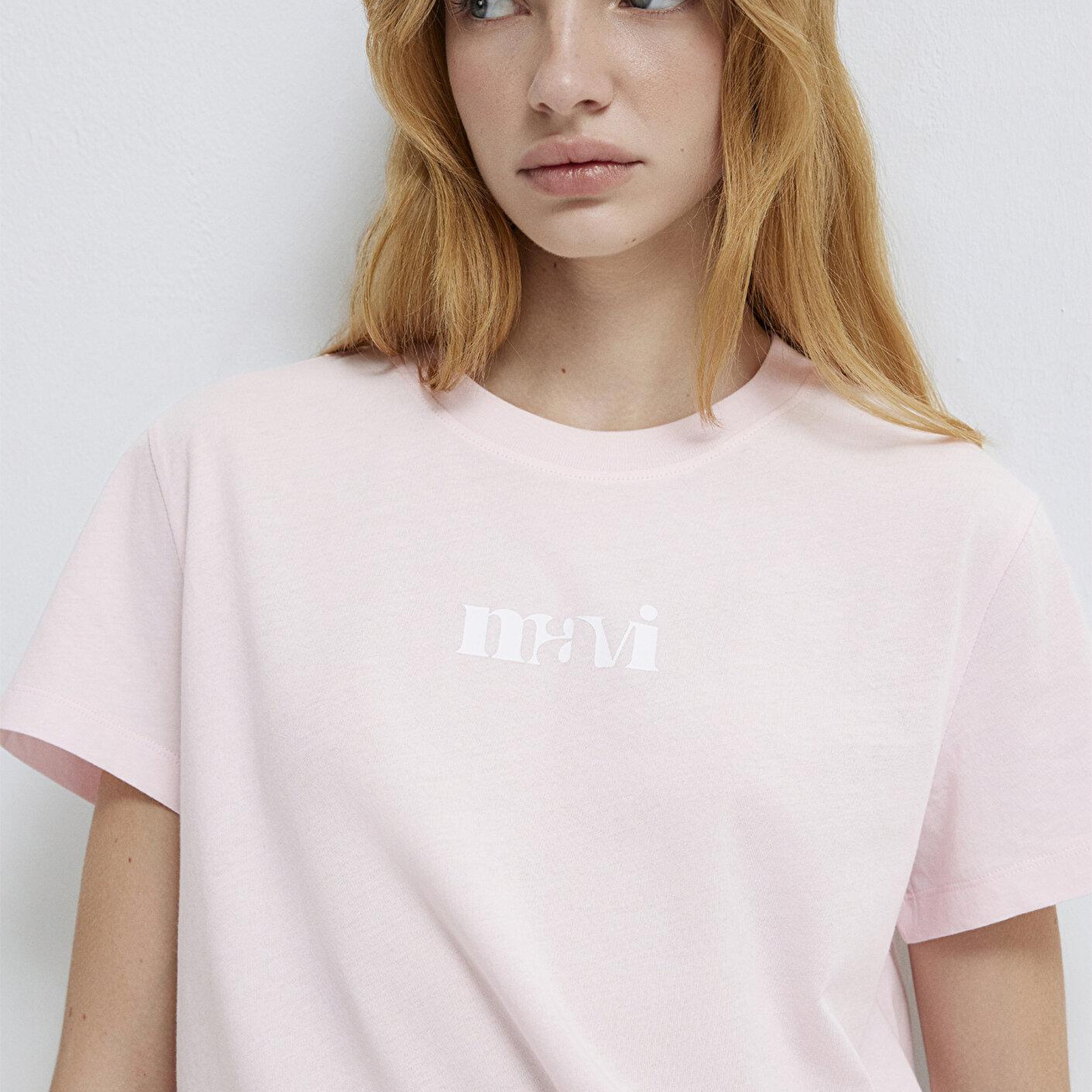 Mavi Mavi Logo Baskılı Pembe Tişört Regular Fit / Normal Kesim 1612241-89200