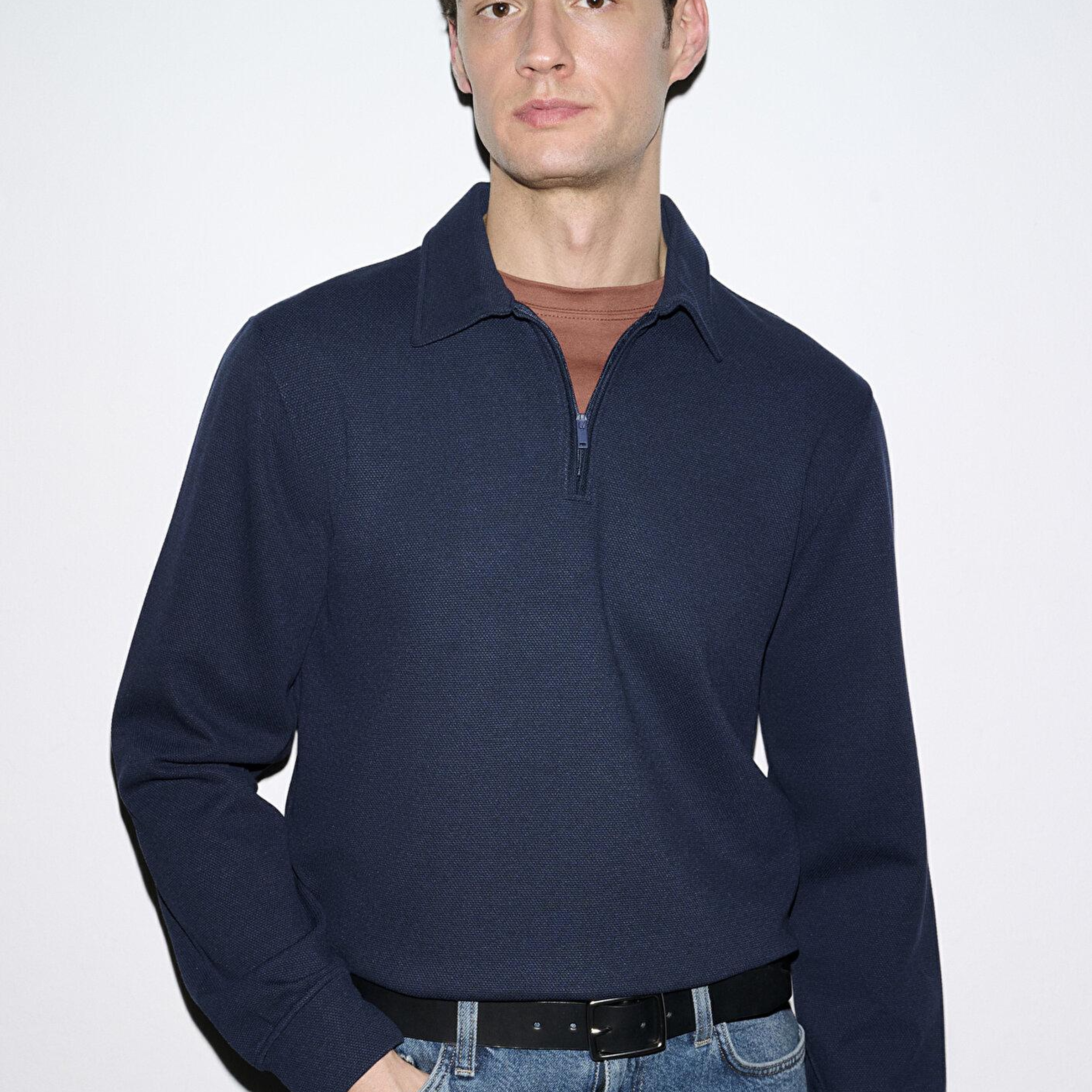 Mavi Esnek Lacivert Travel Polo Sweatshirt 0S10561-70497