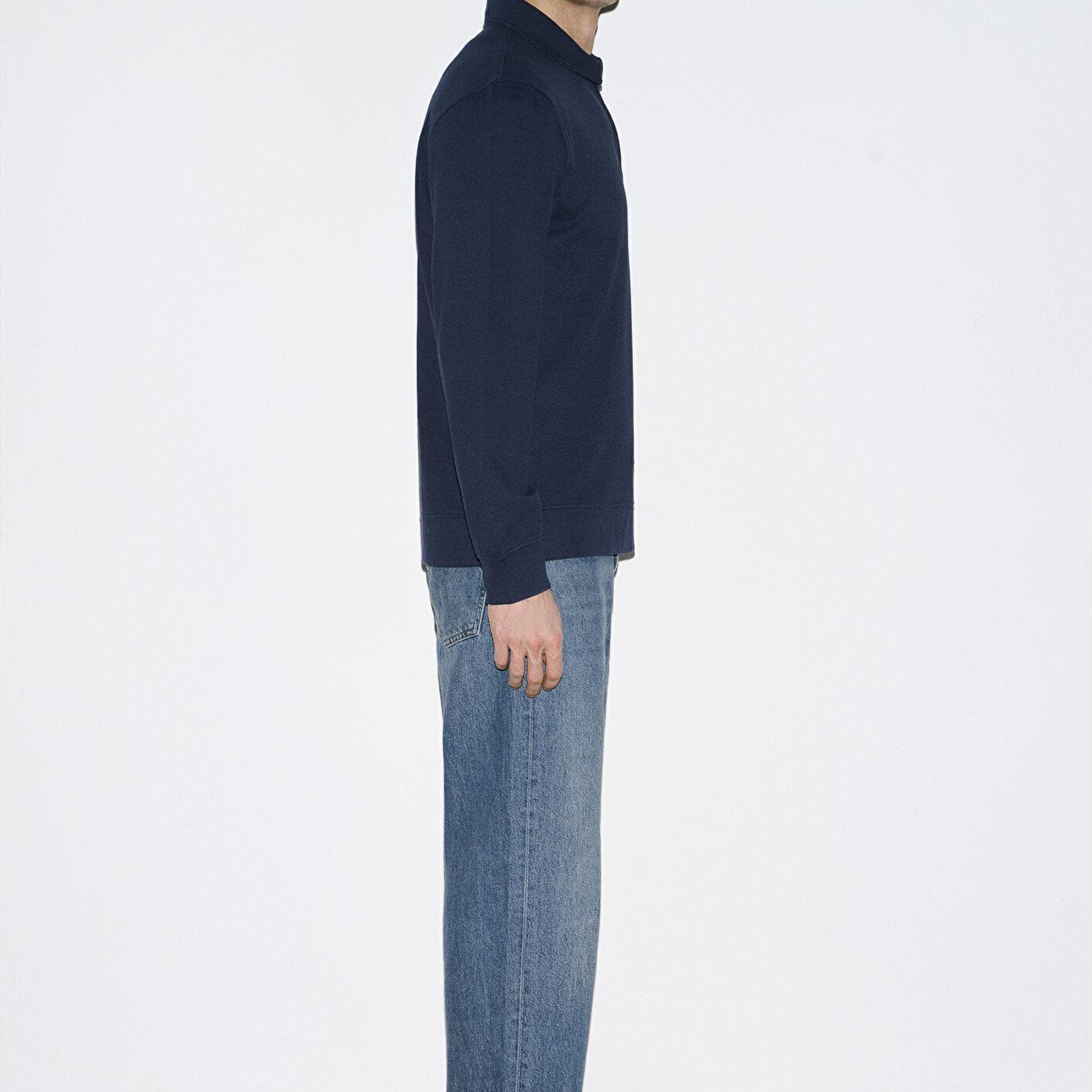 Mavi Esnek Lacivert Travel Polo Sweatshirt 0S10561-70497