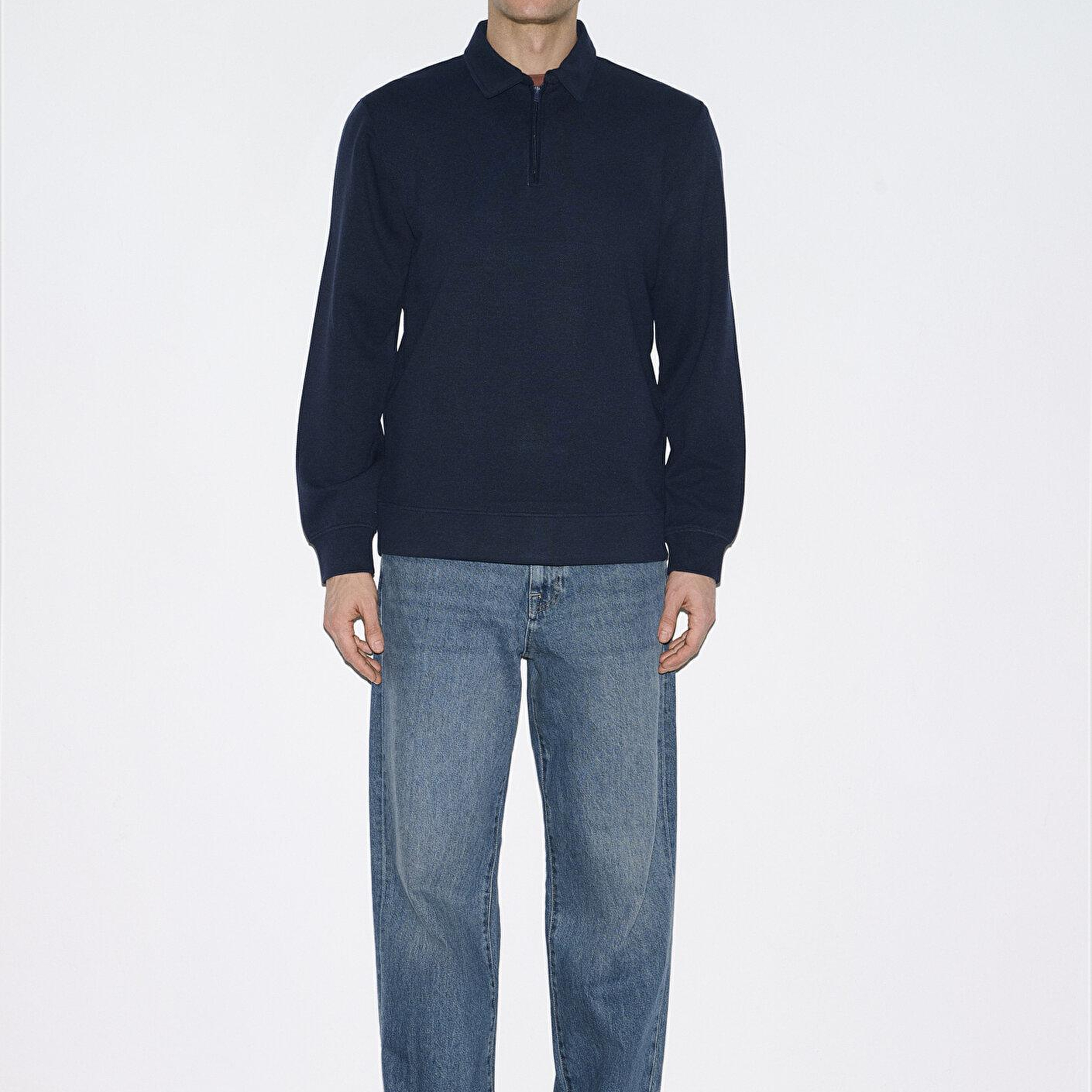 Mavi Esnek Lacivert Travel Polo Sweatshirt 0S10561-70497