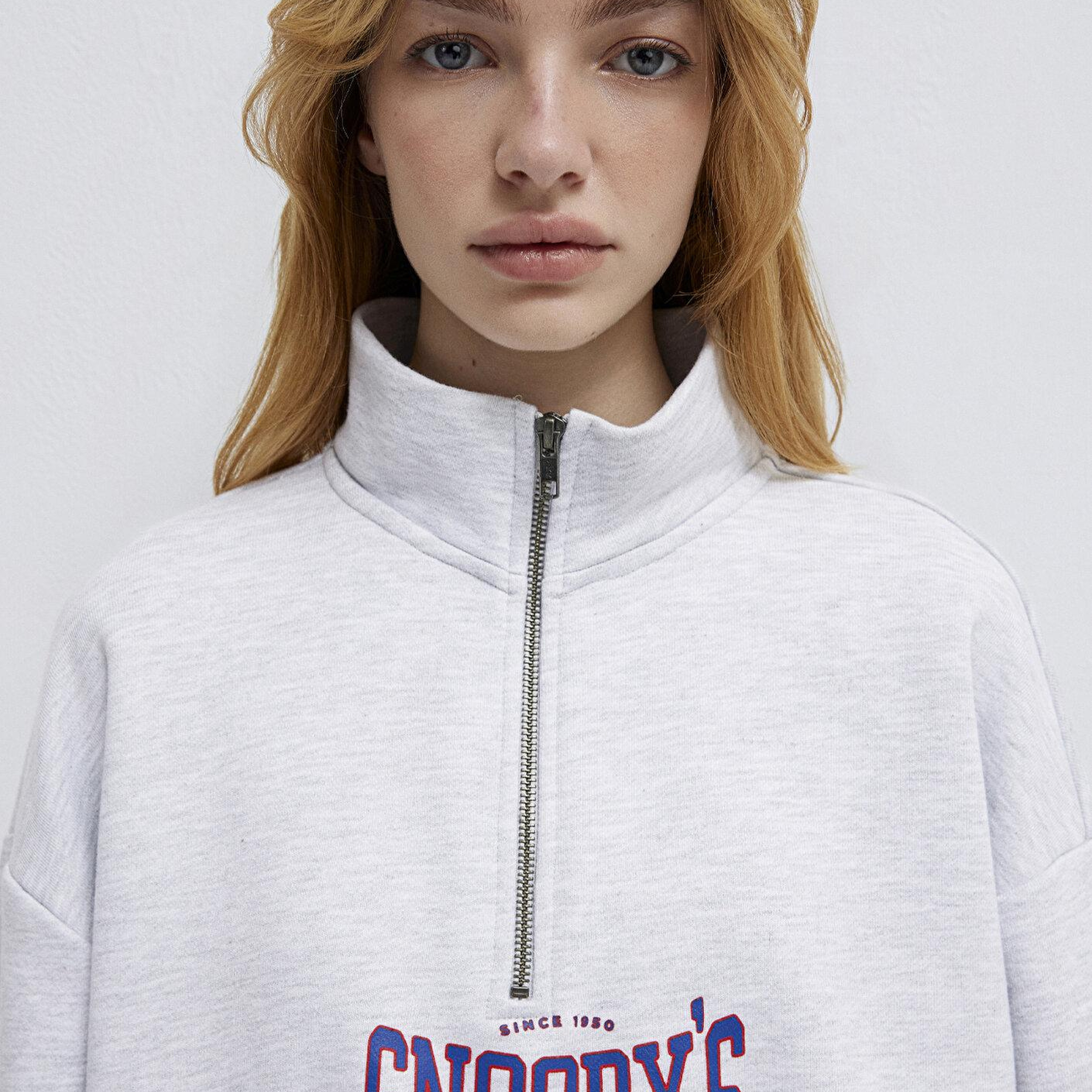 Mavi Peanuts Baskılı Gri Sweatshirt 1S10529-80196